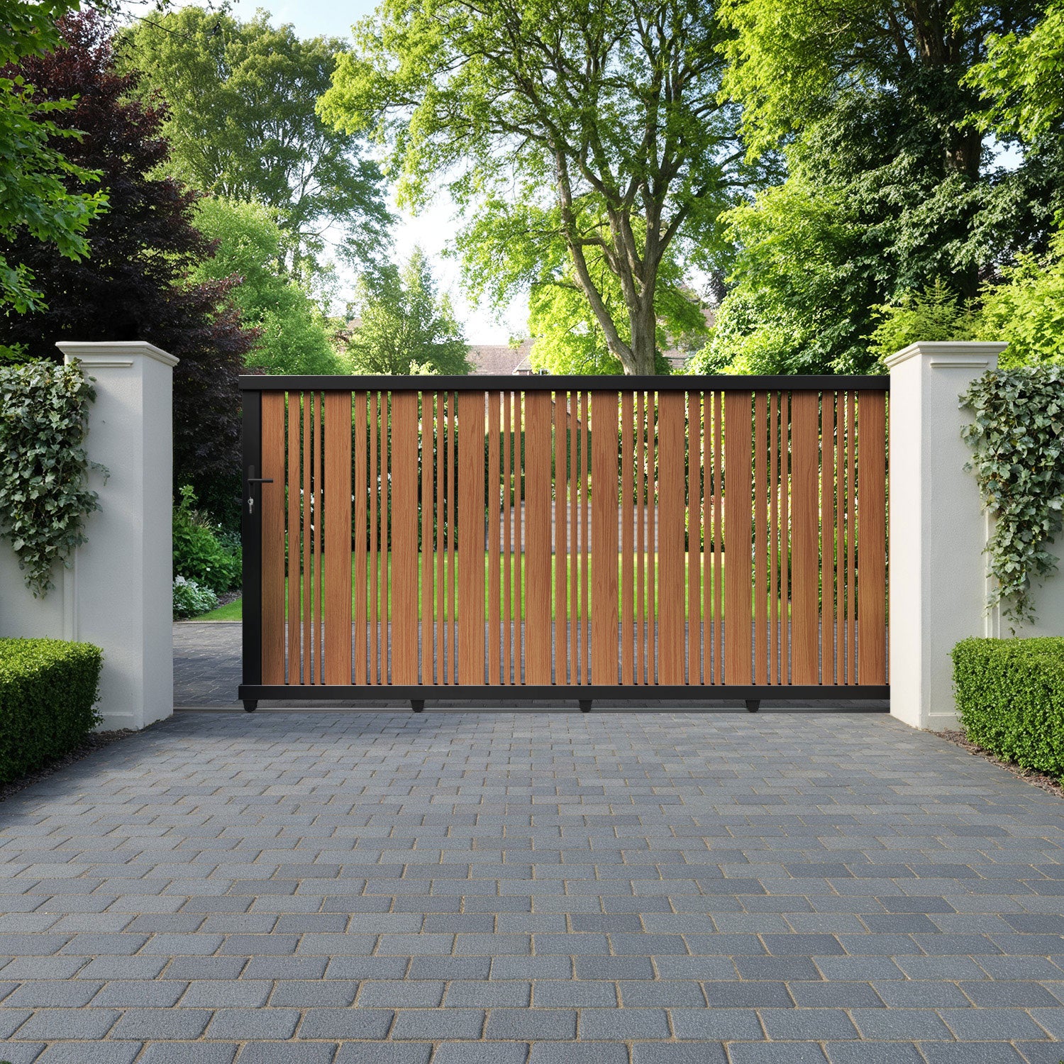 Elara Aluminium Sliding Straight Top Driveway Gate