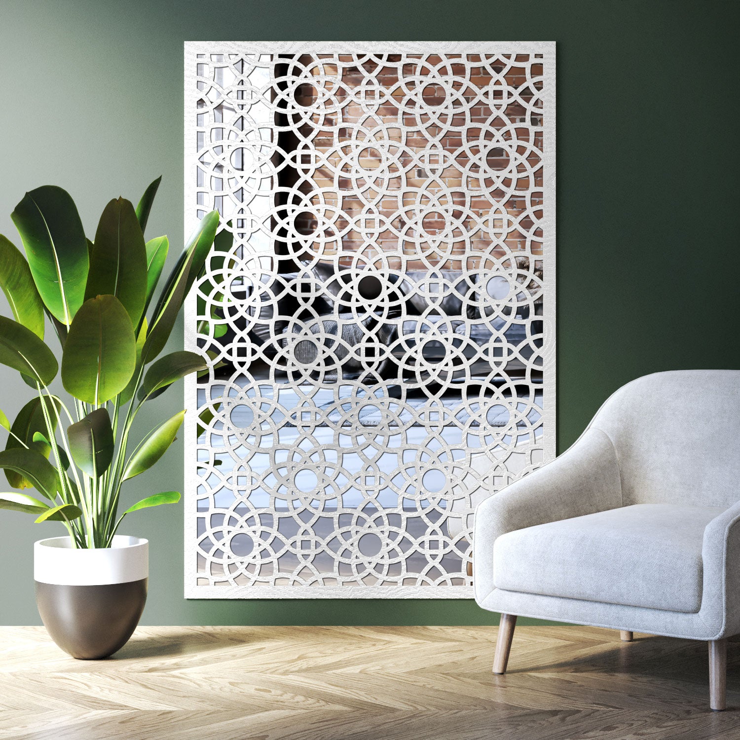 Ambar indoor decorative mirrored panel
