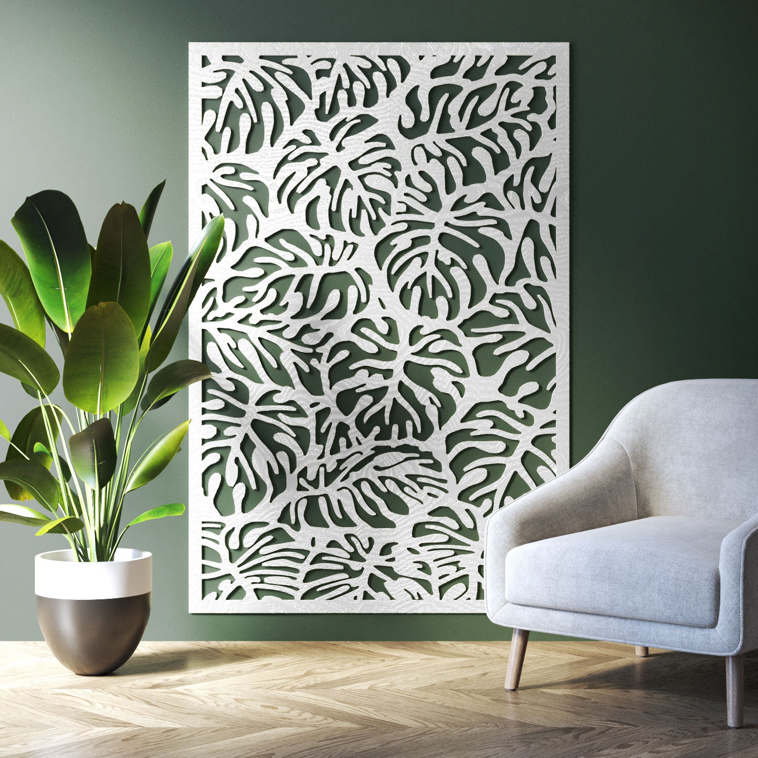 Botanic indoor decorative panel
