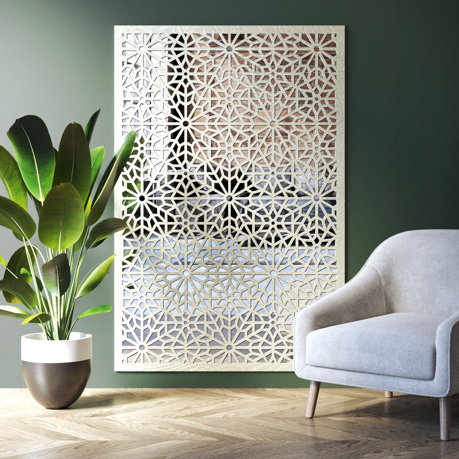 Alnara indoor decorative mirrored panel