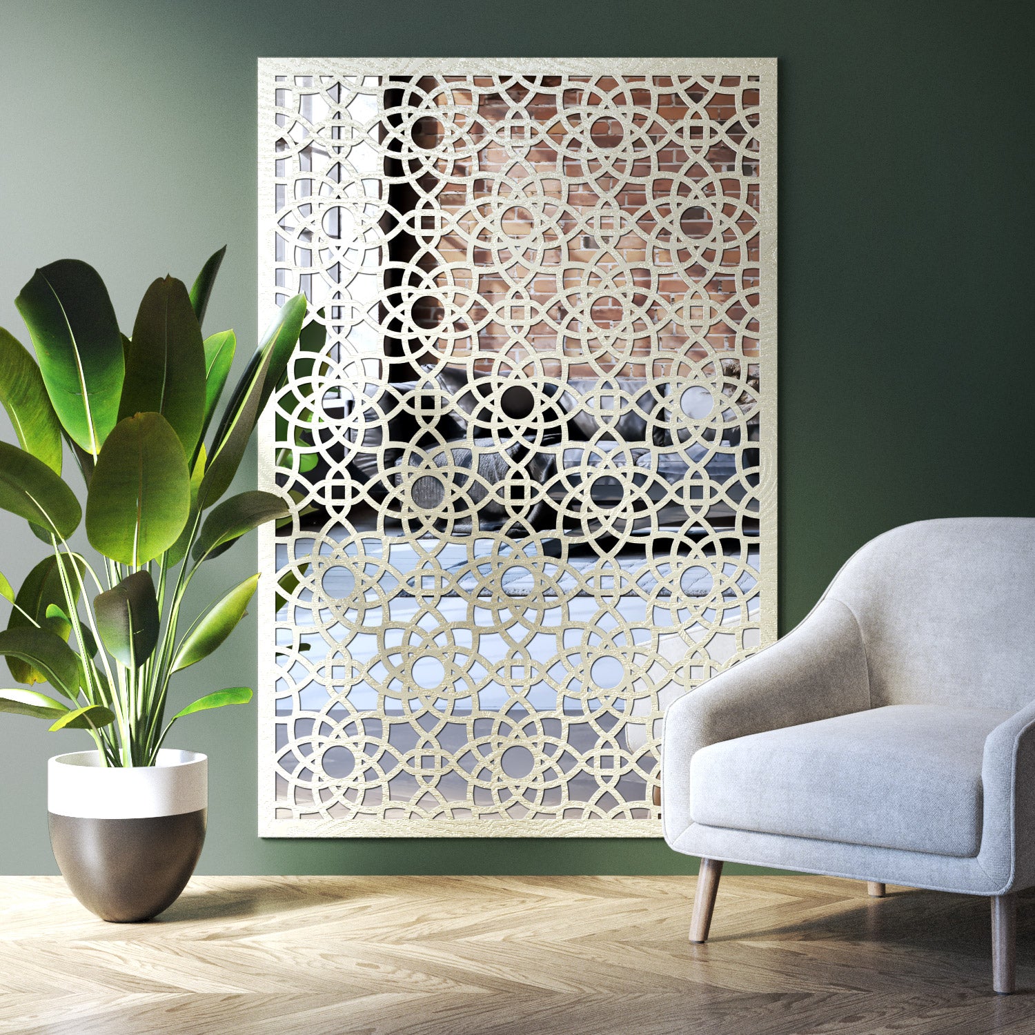 Ambar indoor decorative mirrored panel