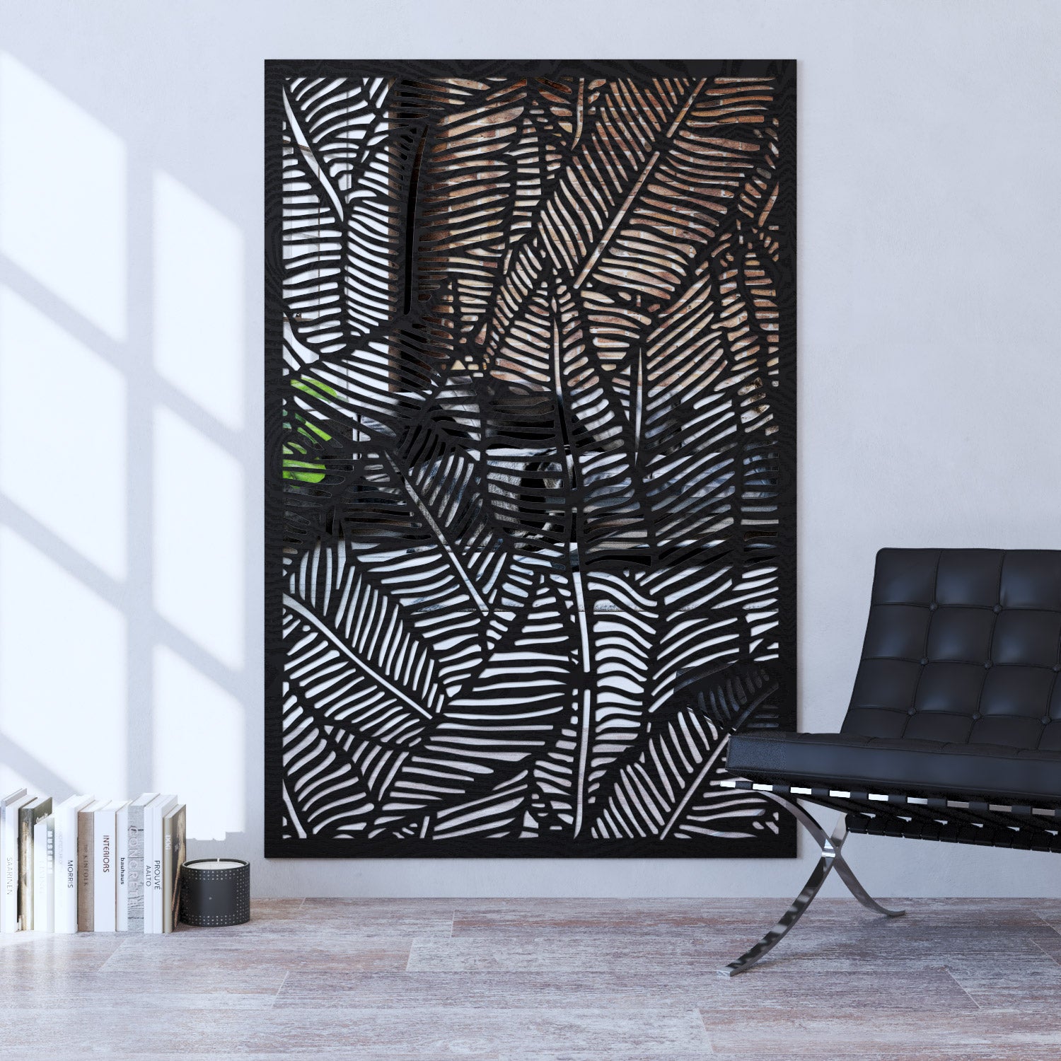 Feather Indoor Decorative mirrored Panel