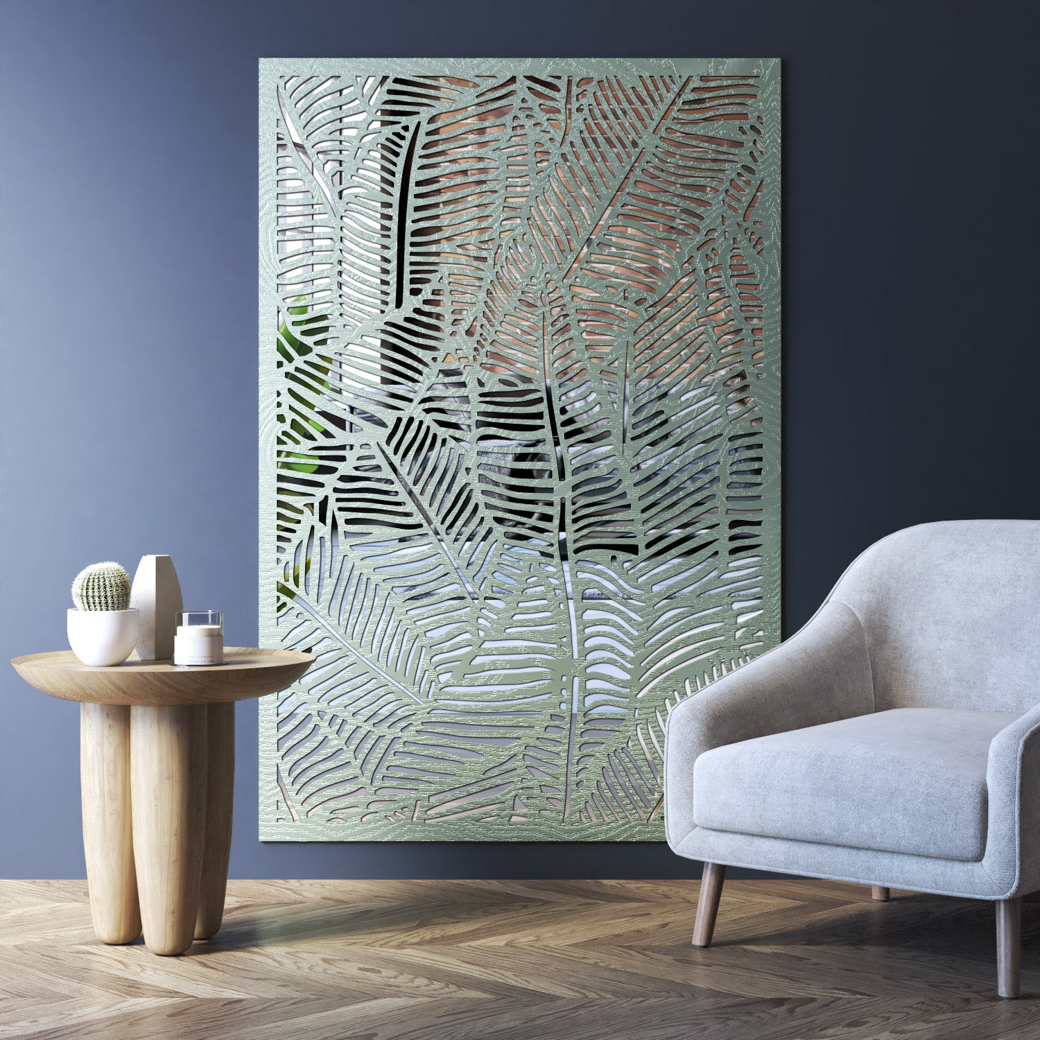 Feather Indoor Decorative mirrored Panel