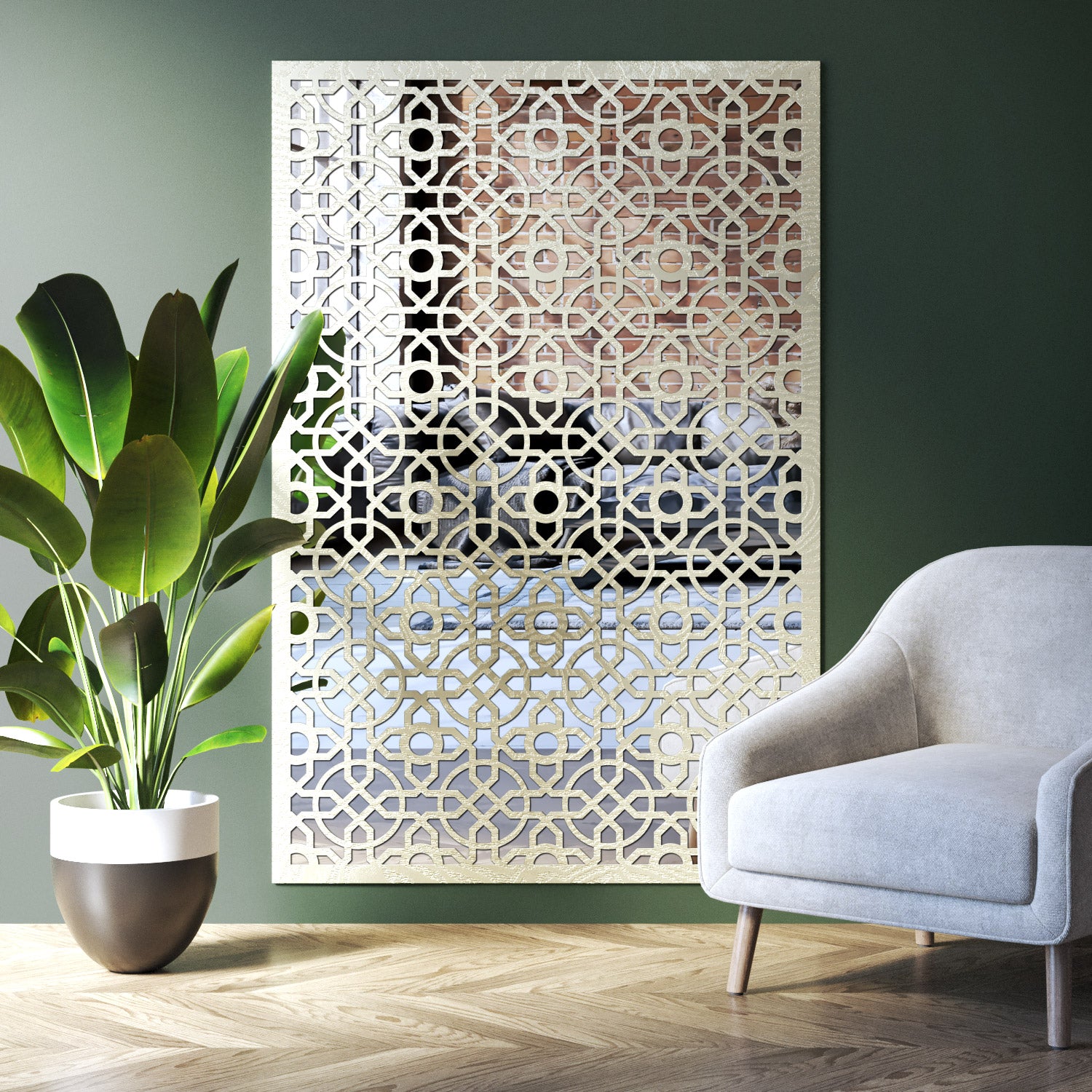 Nabila indoor decorative mirrored panel