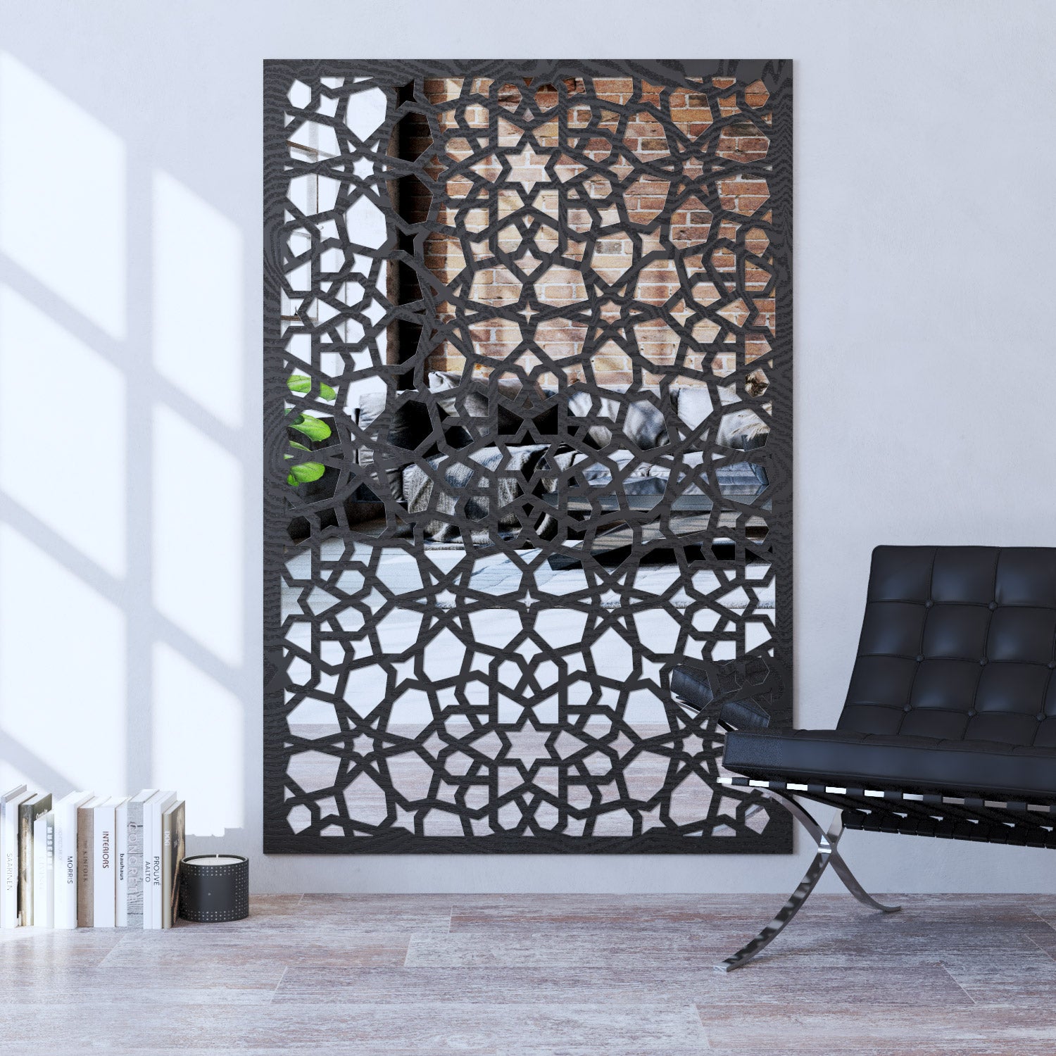Nazira indoor decorative mirrored panel