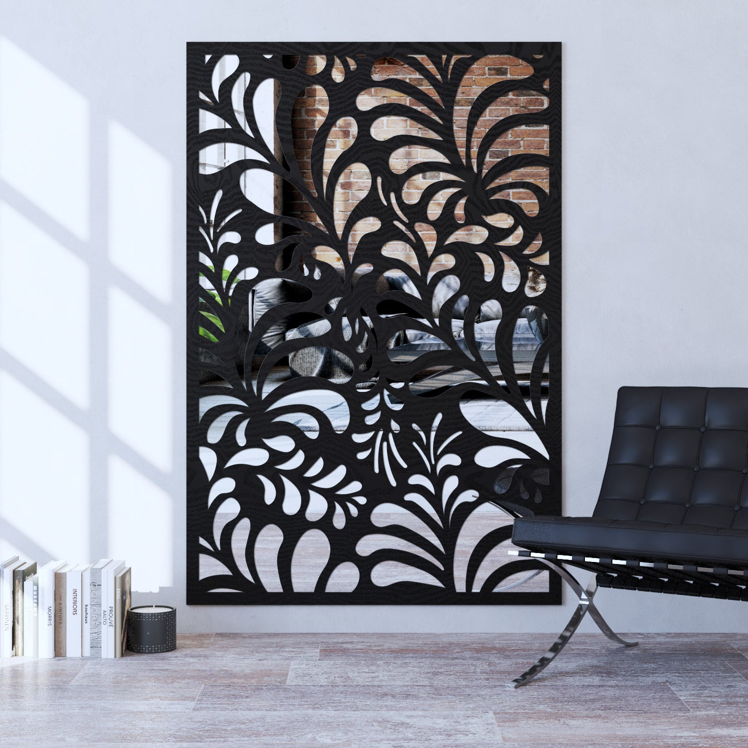 Petal indoor decorative mirrored panel
