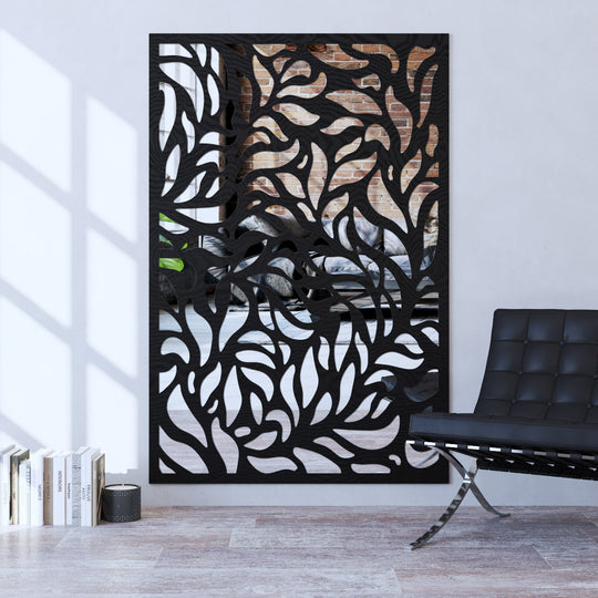 Plume indoor decorative mirrored panel