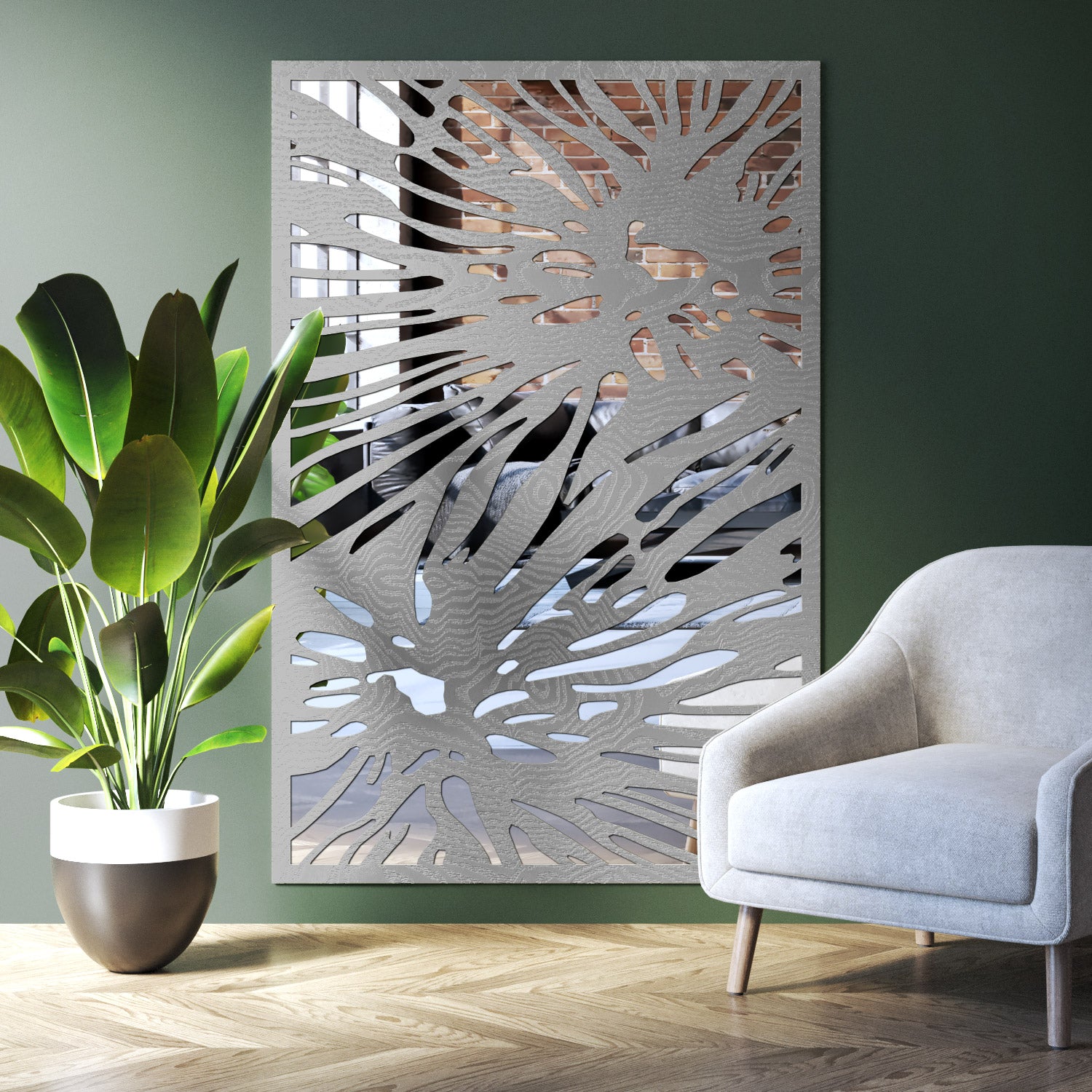 Poppy indoor decorative mirrored panel