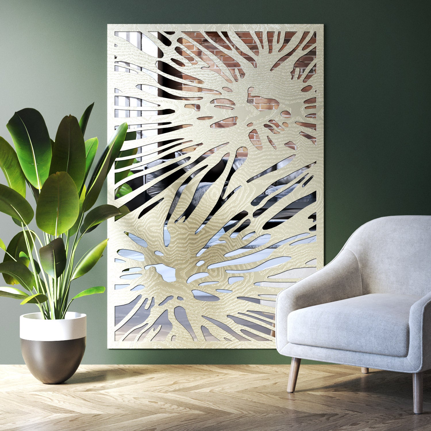 Poppy indoor decorative mirrored panel