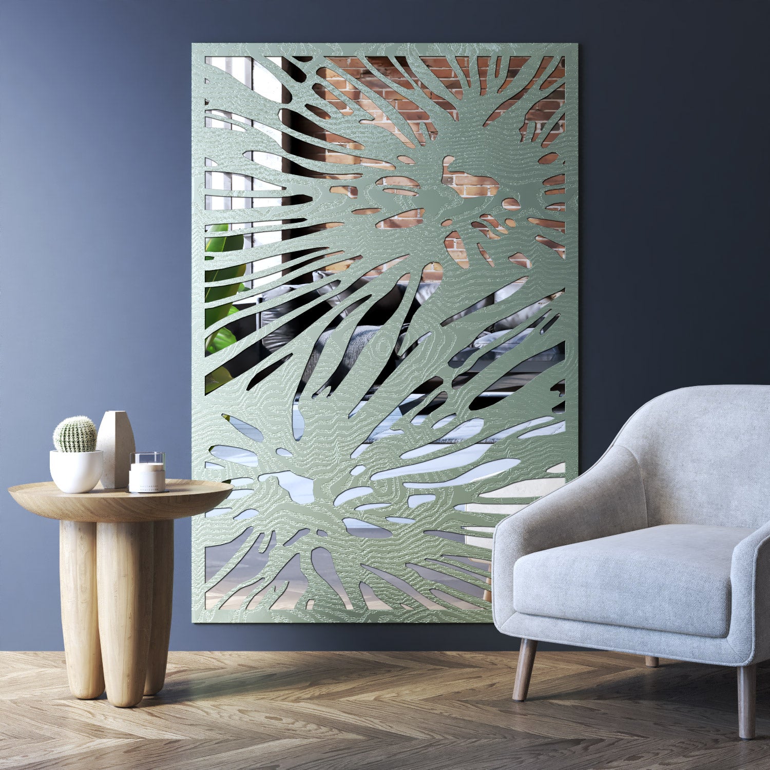Poppy indoor decorative mirrored panel