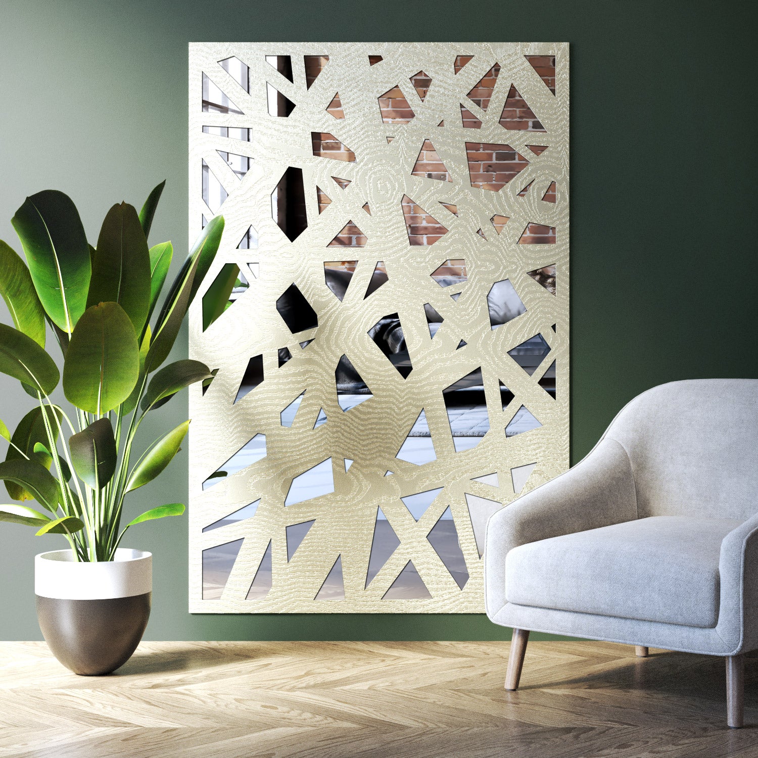 Prism indoor decorative mirrored panel