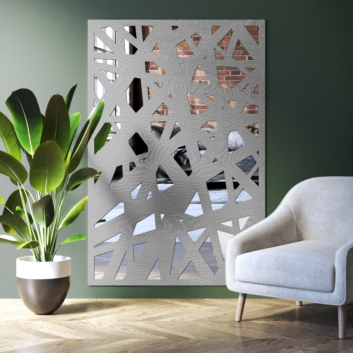 Prism indoor decorative mirrored panel