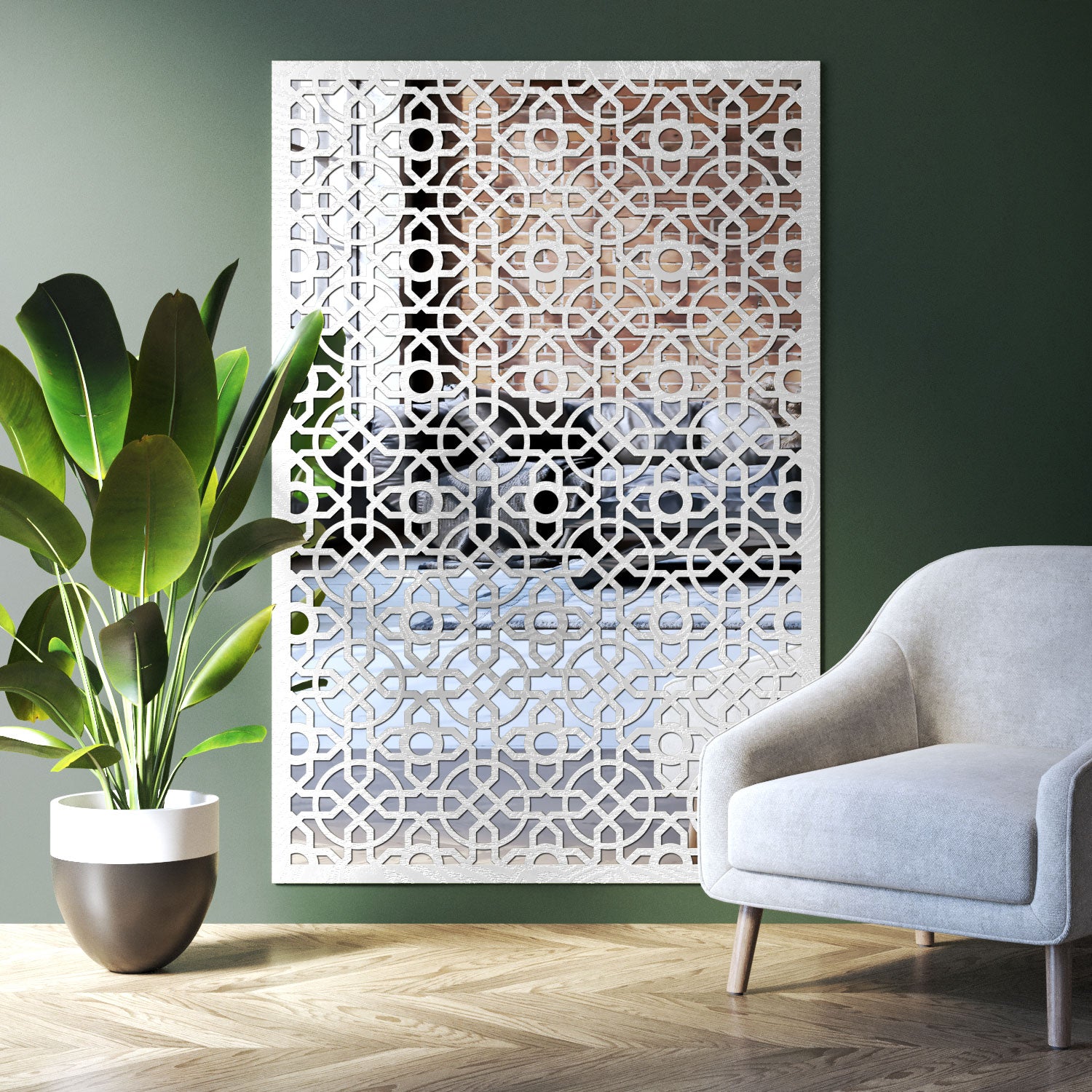 Nabila indoor decorative mirrored panel
