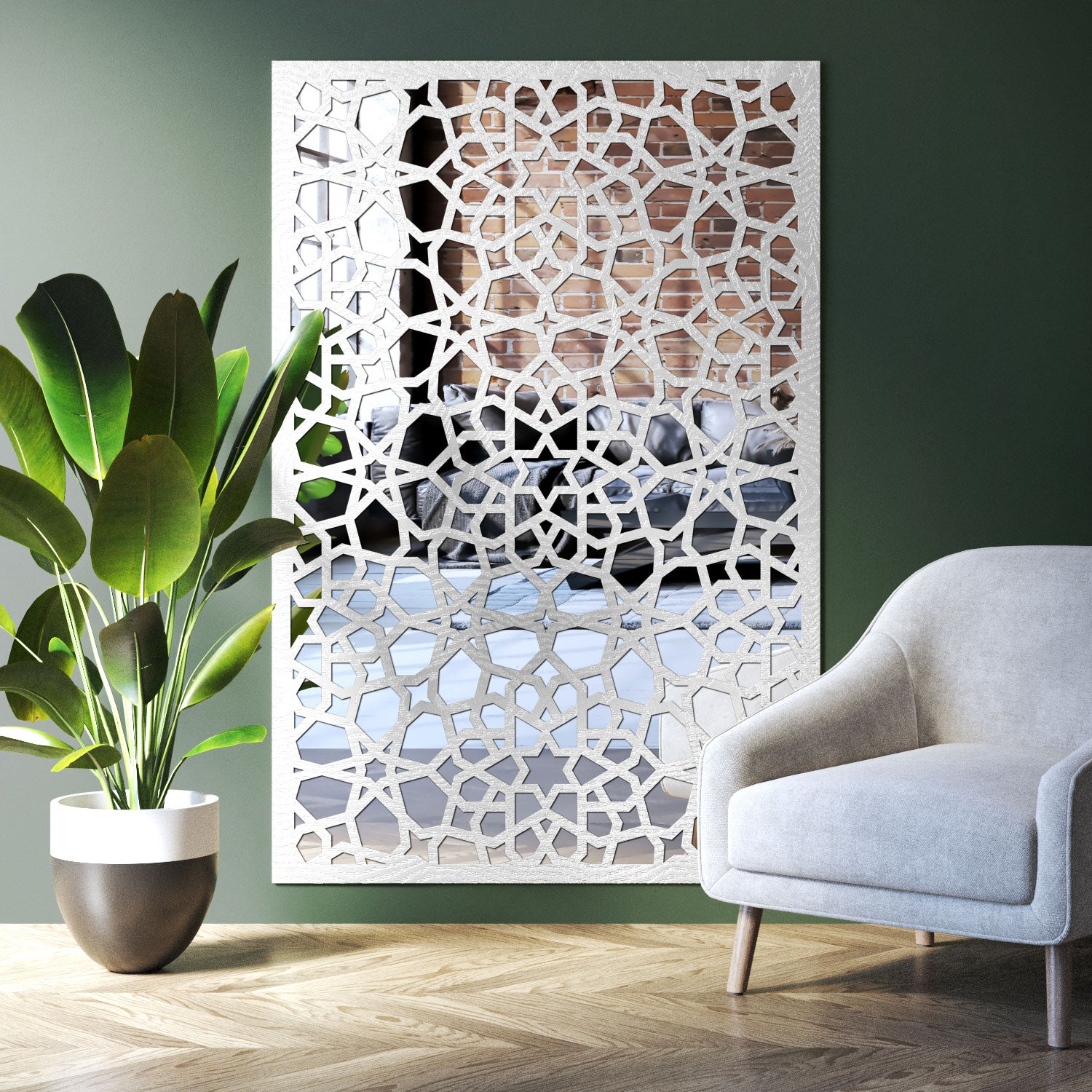 Nazira indoor decorative mirrored panel