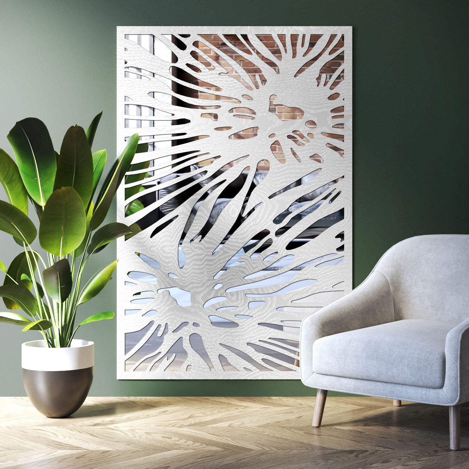Poppy indoor decorative mirrored panel
