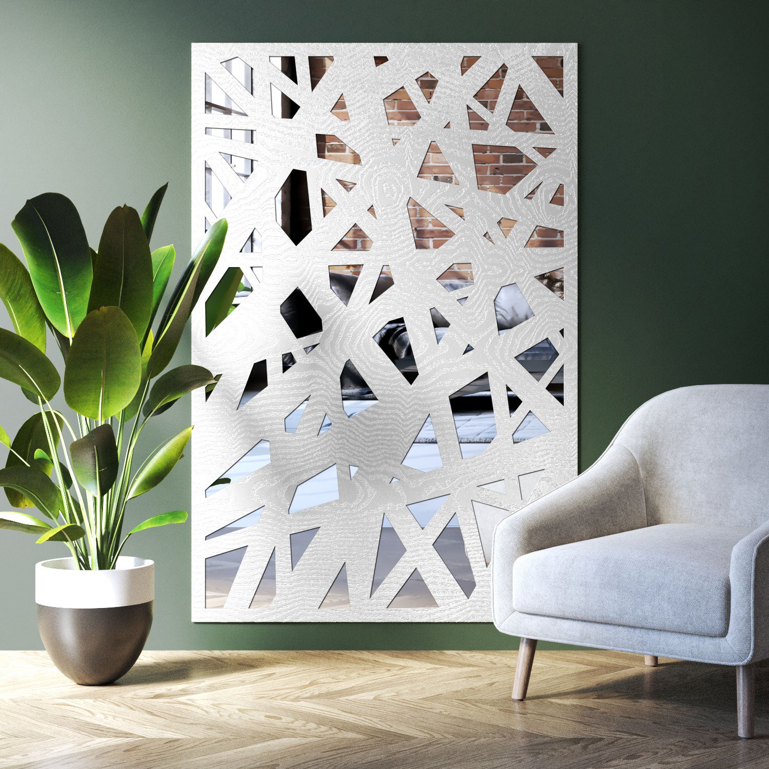 Prism indoor decorative mirrored panel