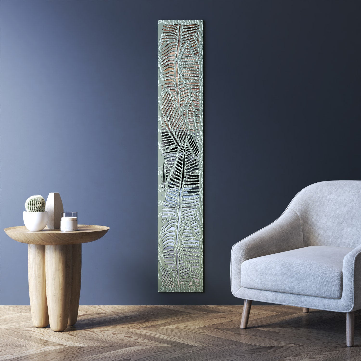 Feather Indoor Decorative mirrored Panel
