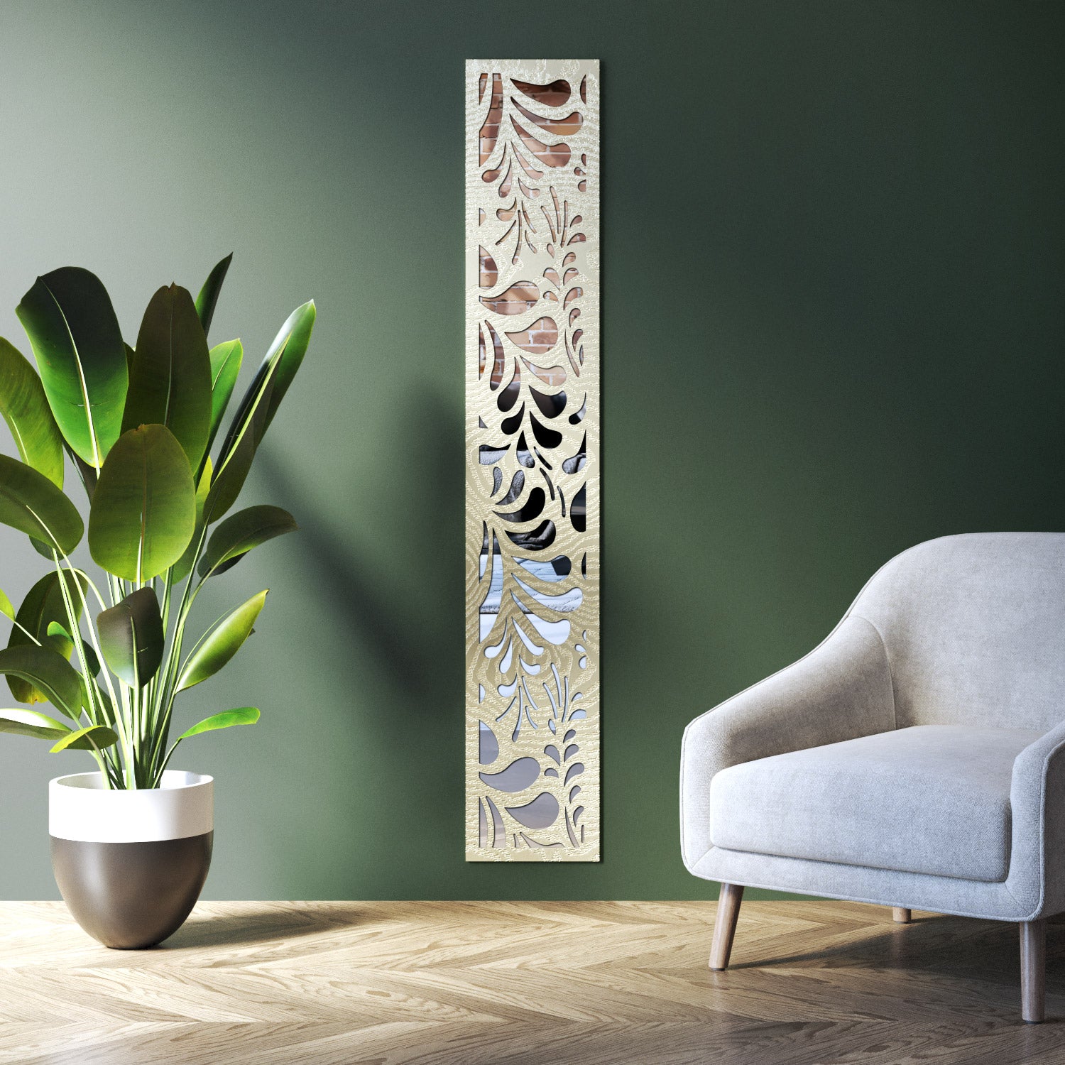 Petal indoor decorative mirrored panel