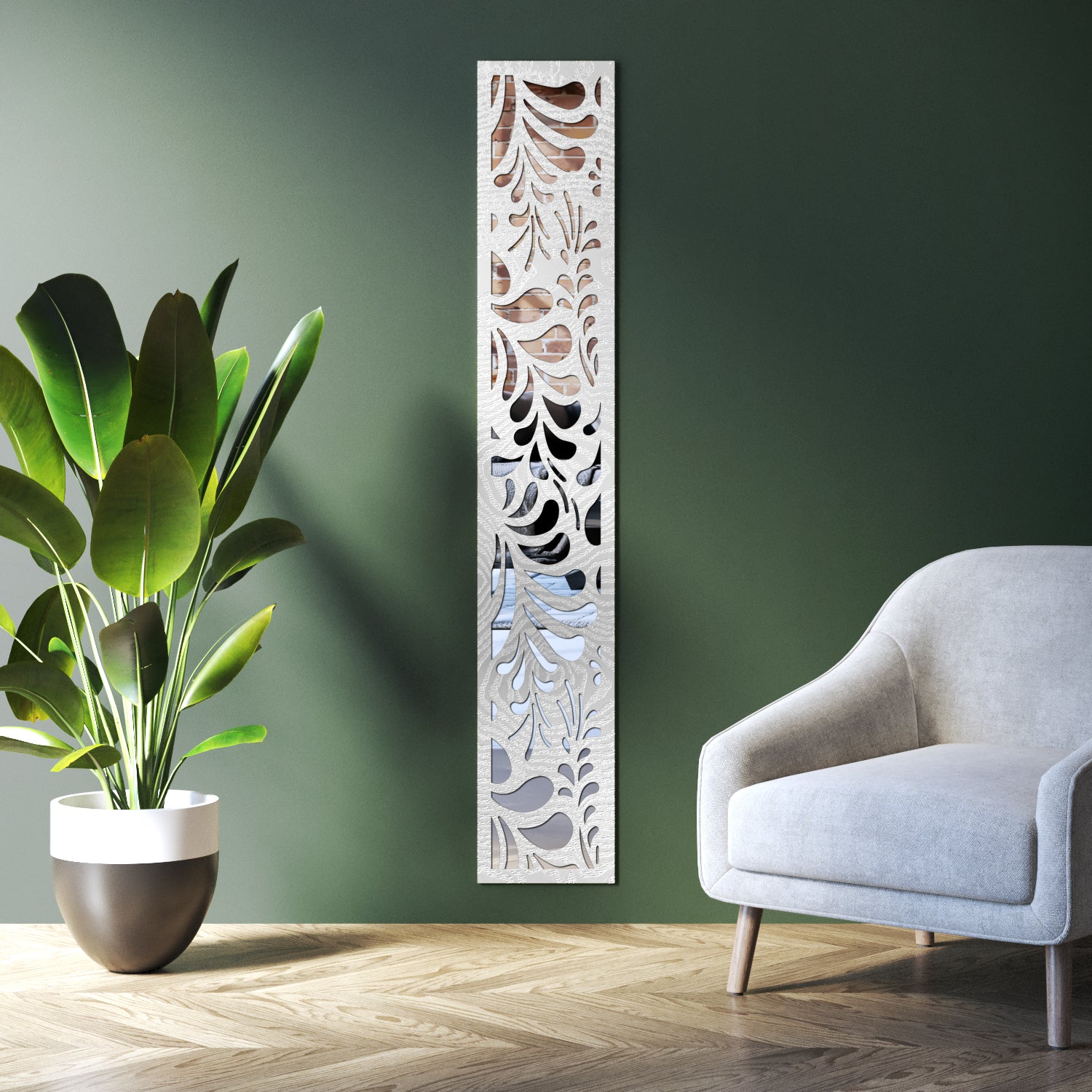 Petal indoor decorative mirrored panel