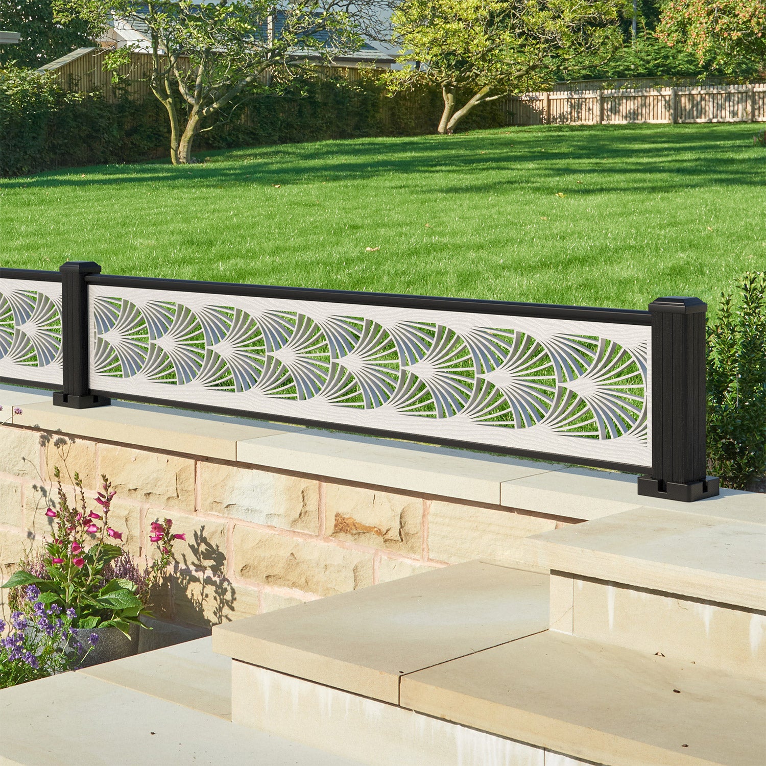 Laurel Decorative Fence - 180x30cm - with our composite posts