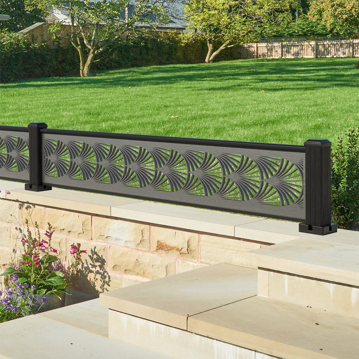 Laurel Decorative Fence - 180x30cm - with our composite posts