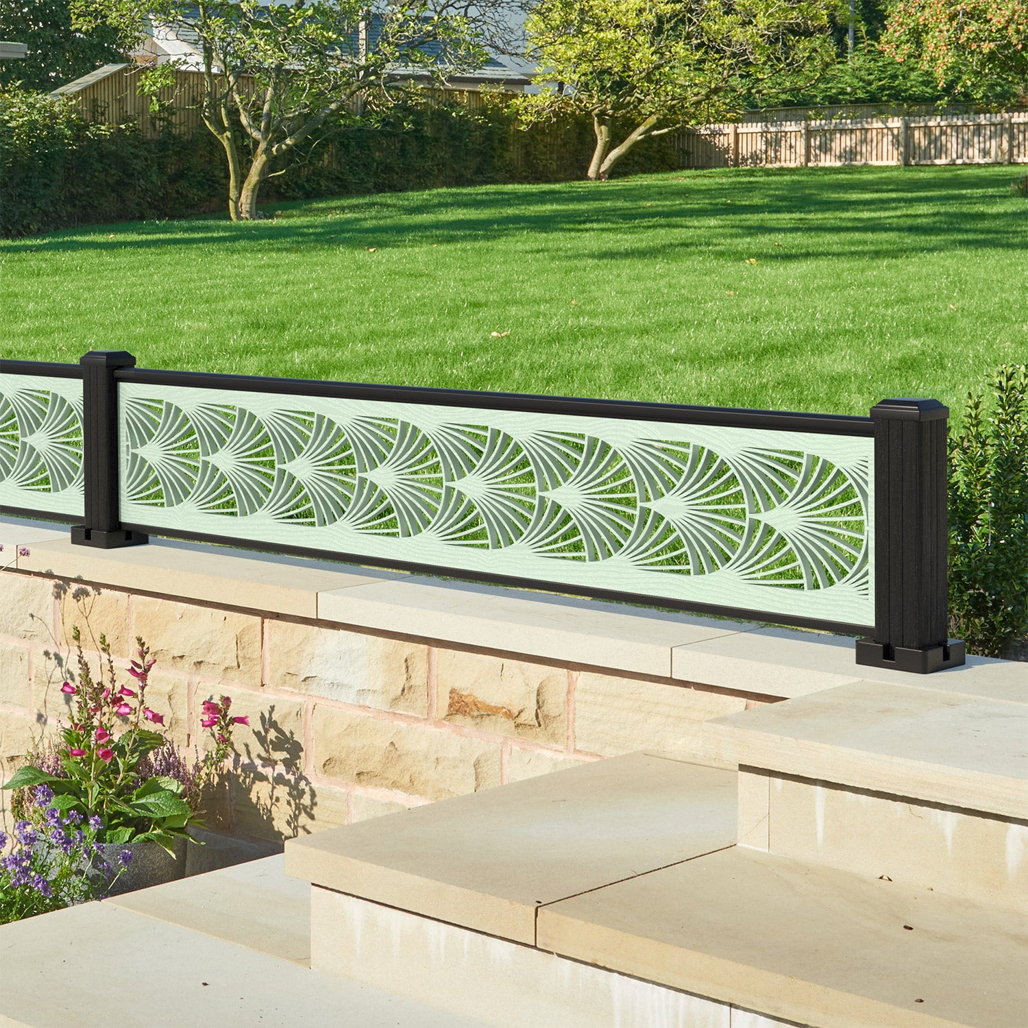 Laurel Decorative Fence - 180x30cm - with our composite posts