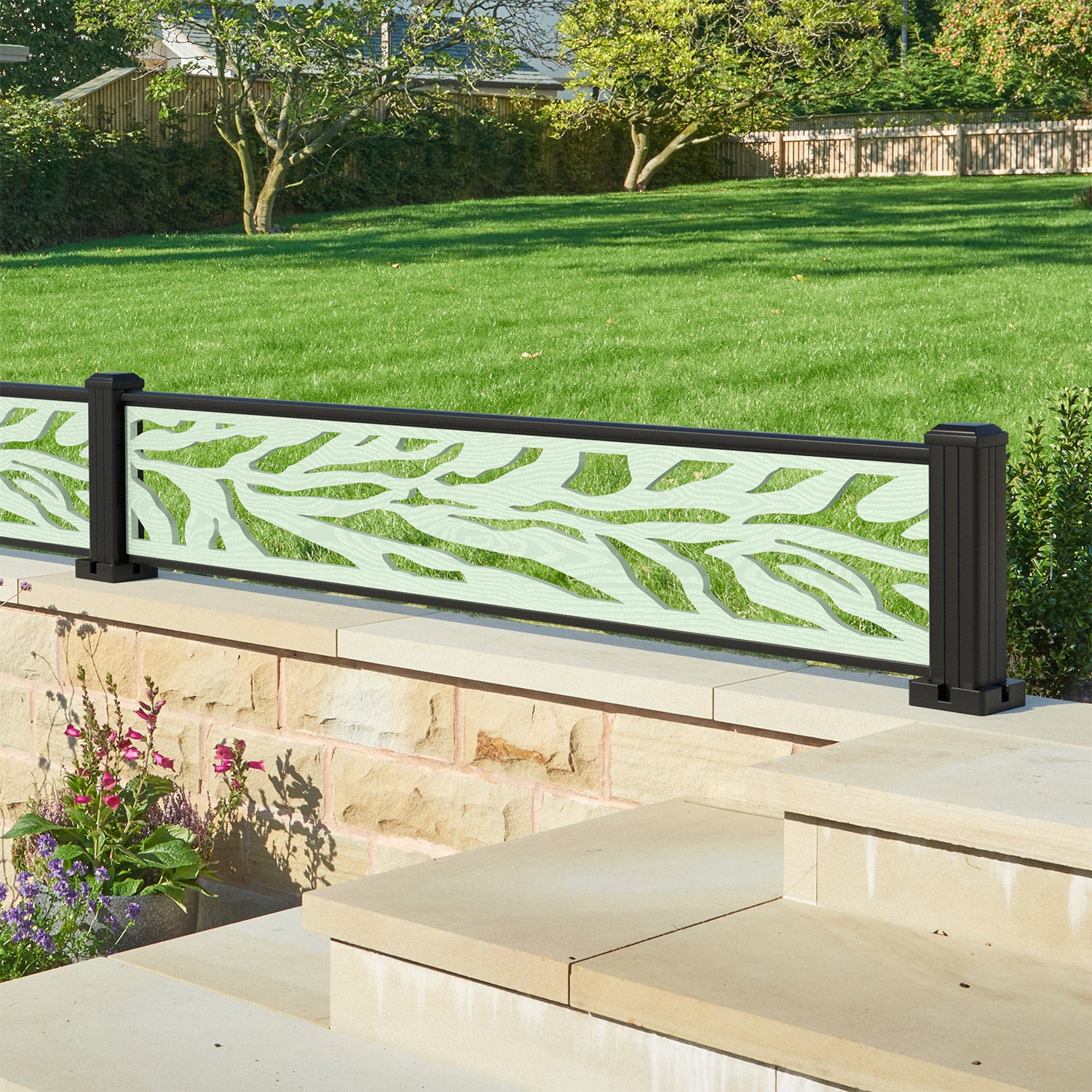 Malawi Decorative Fence - 180x30cm - with our aluminium posts