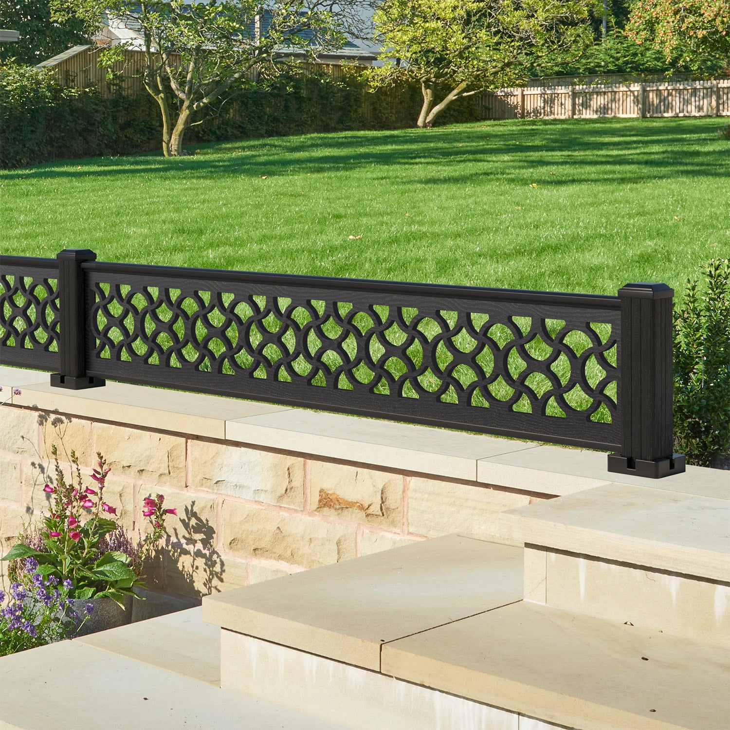 Vida Decorative Fence - 180x30cm - with our composite posts