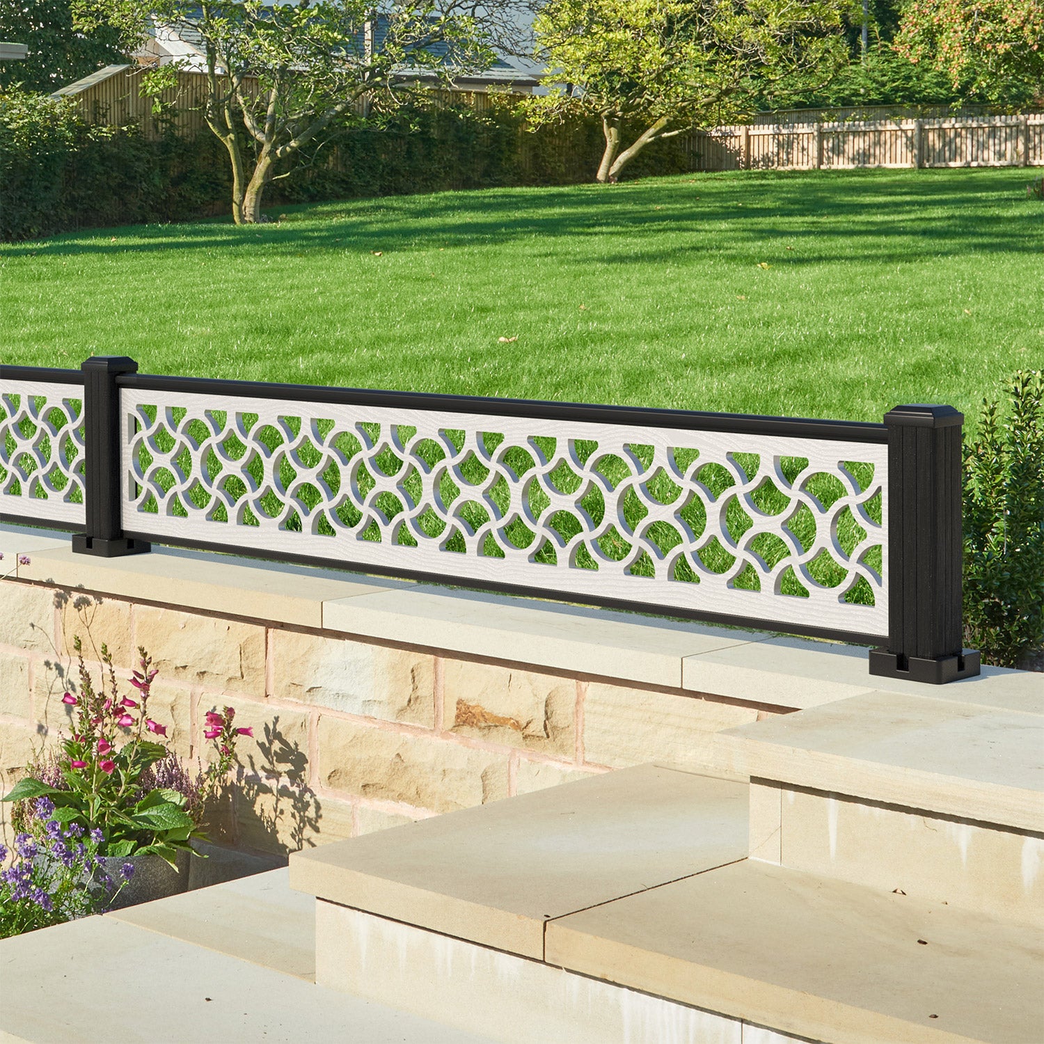 Vida Decorative Fence - 180x30cm - with our composite posts