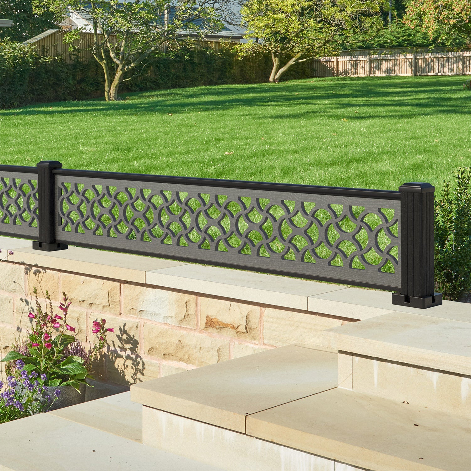 Vida Decorative Fence - 180x30cm - with our composite posts