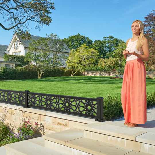 Amina Decorative Fence - 180x30cm - with our composite posts