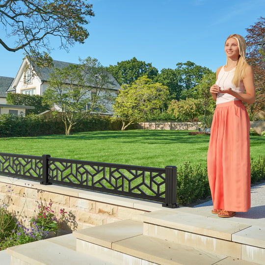 Contour Decorative Fence - 180x30cm - with our composite posts