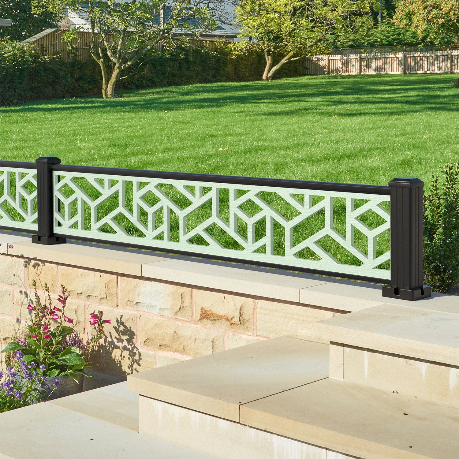 Contour Decorative Fence - 180x30cm - with our composite posts