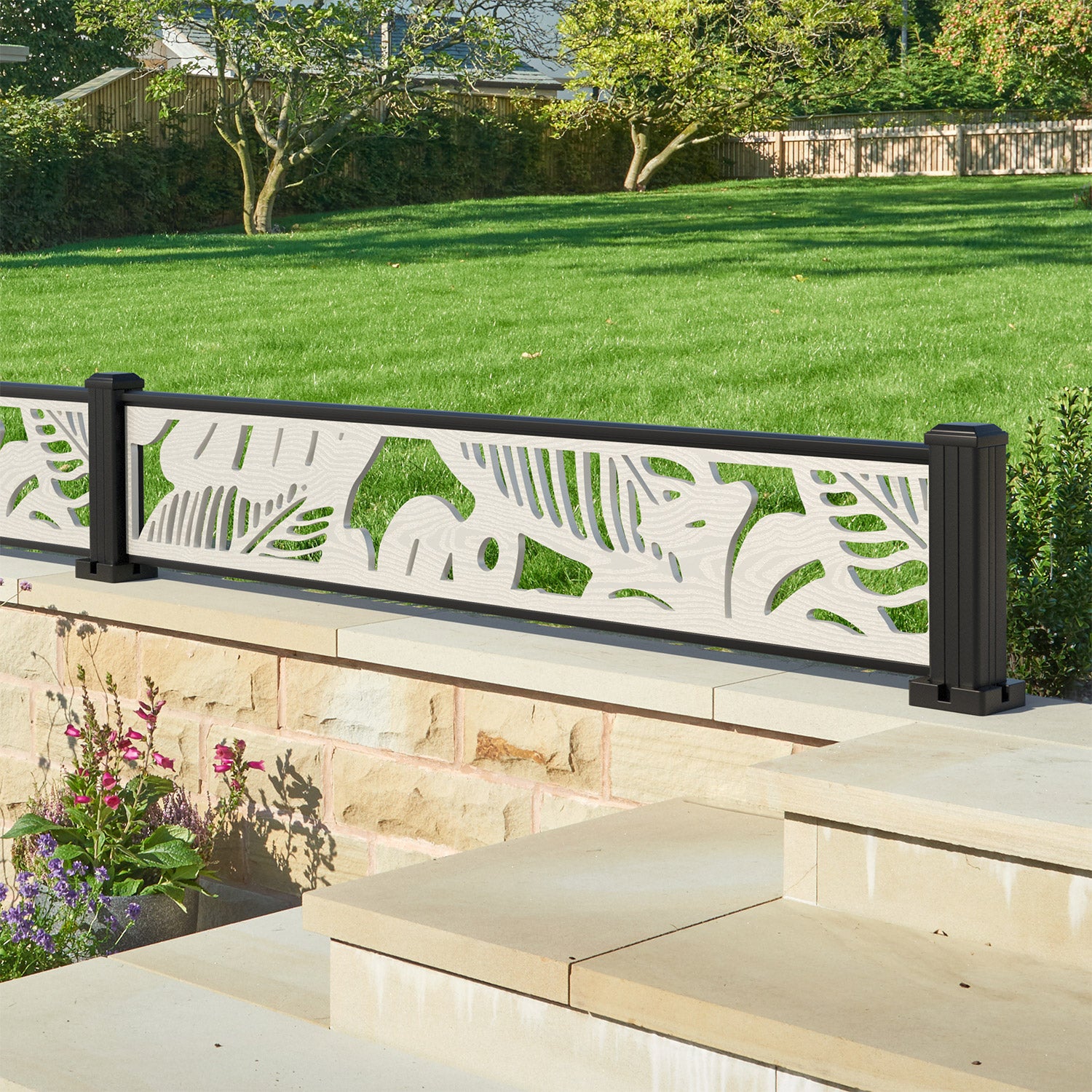 Fauna Decorative Fence - 180x30cm - with our composite posts