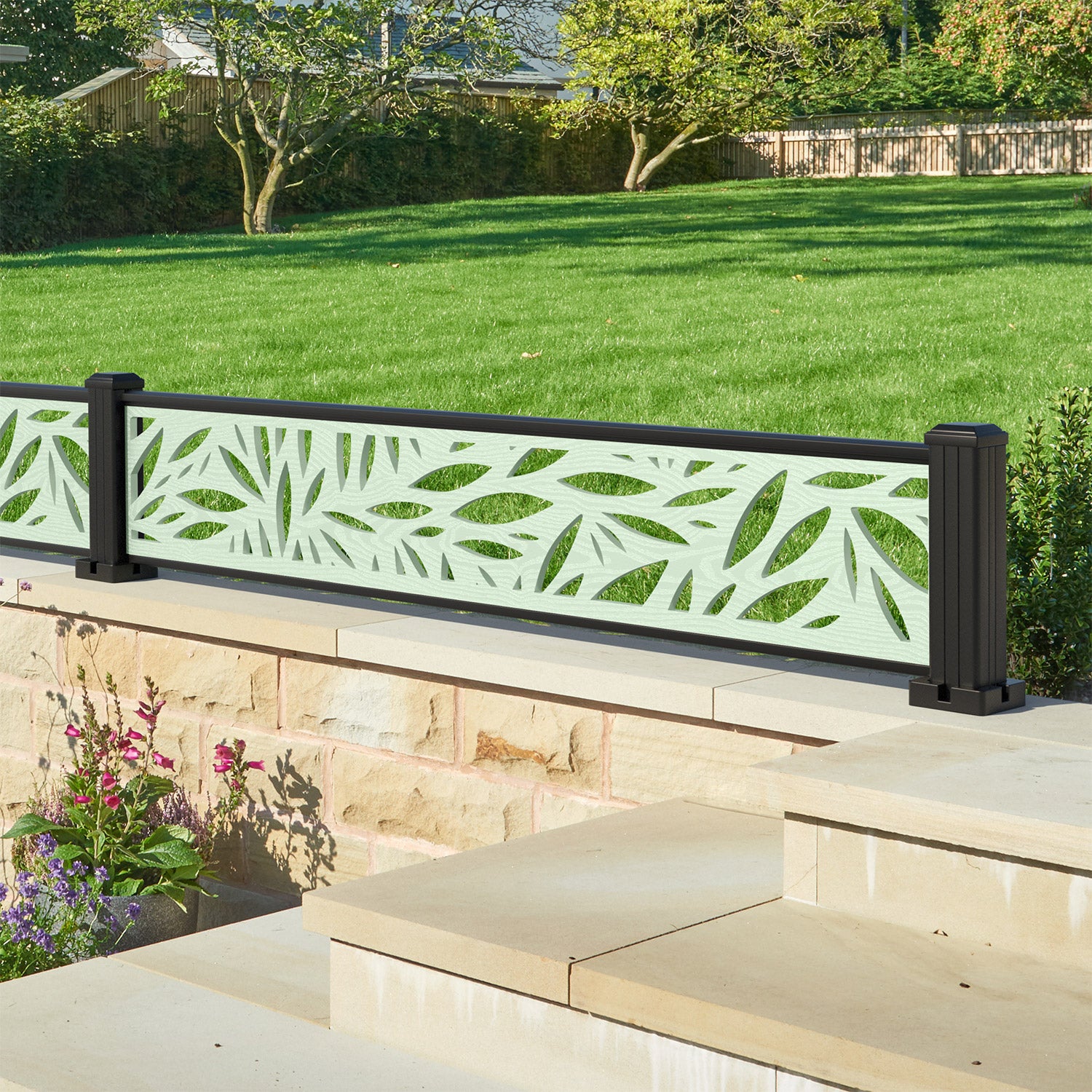 Foliage Decorative Fence - 180x30cm - with our composite posts
