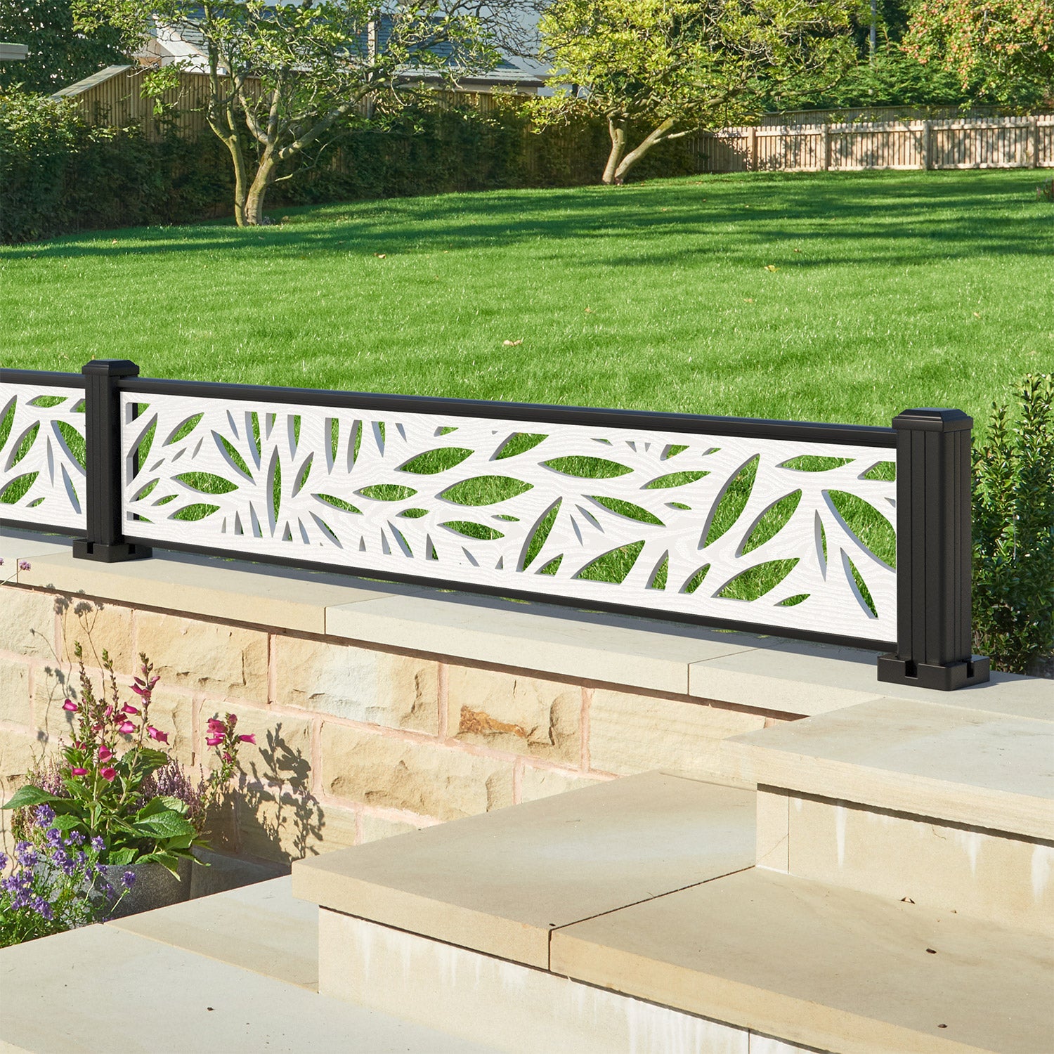 Foliage Decorative Fence - 180x30cm - with our composite posts