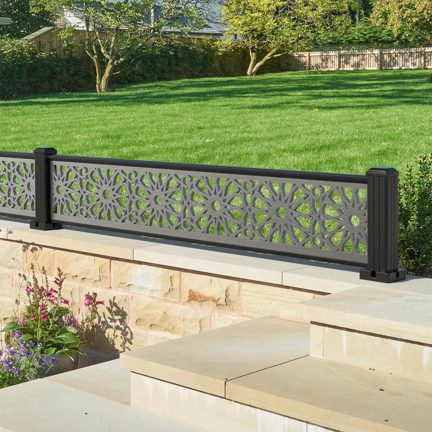 Hambra Decorative Fence - 180x30cm - with our aluminium posts