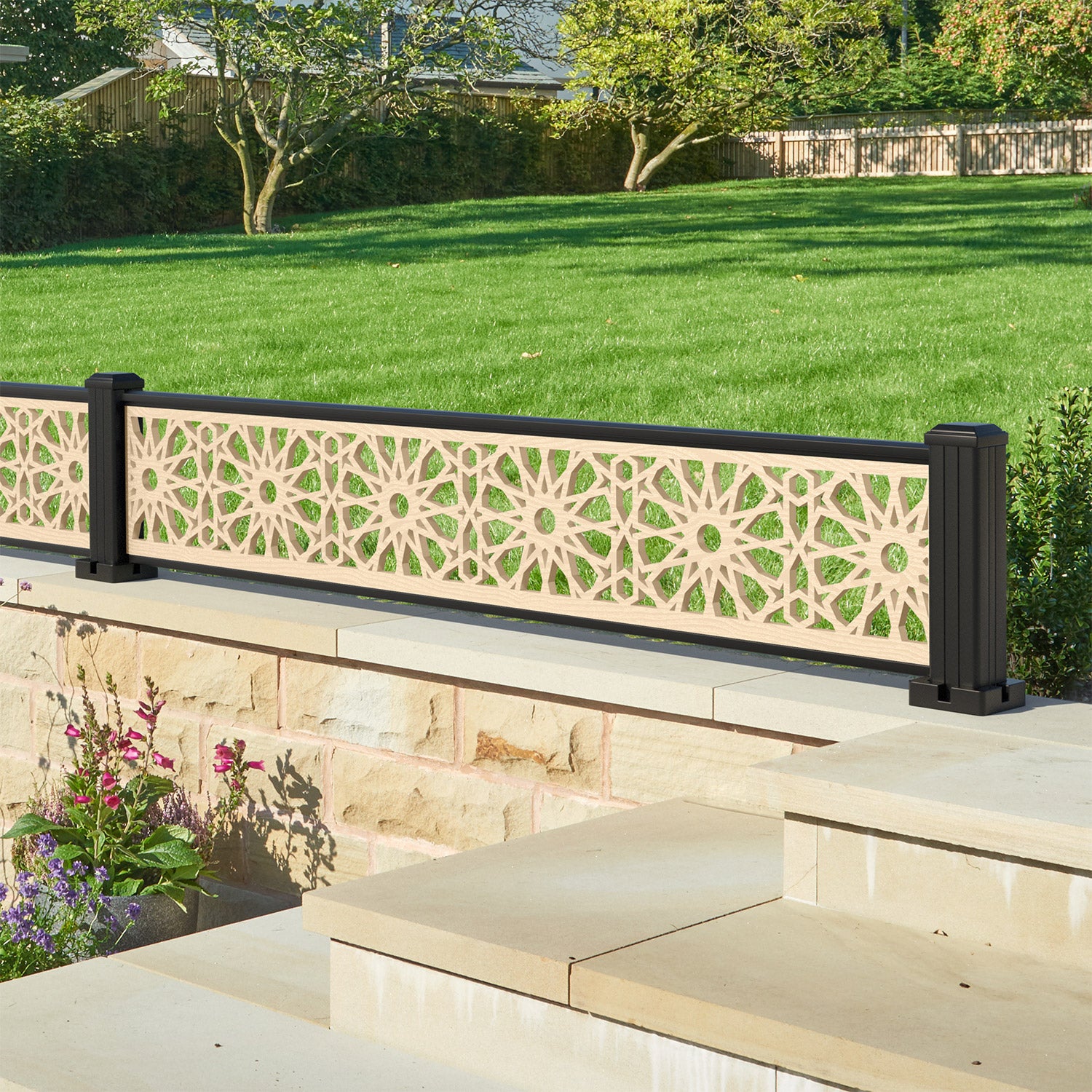 Hambra Decorative Fence - 180x30cm - with our composite posts