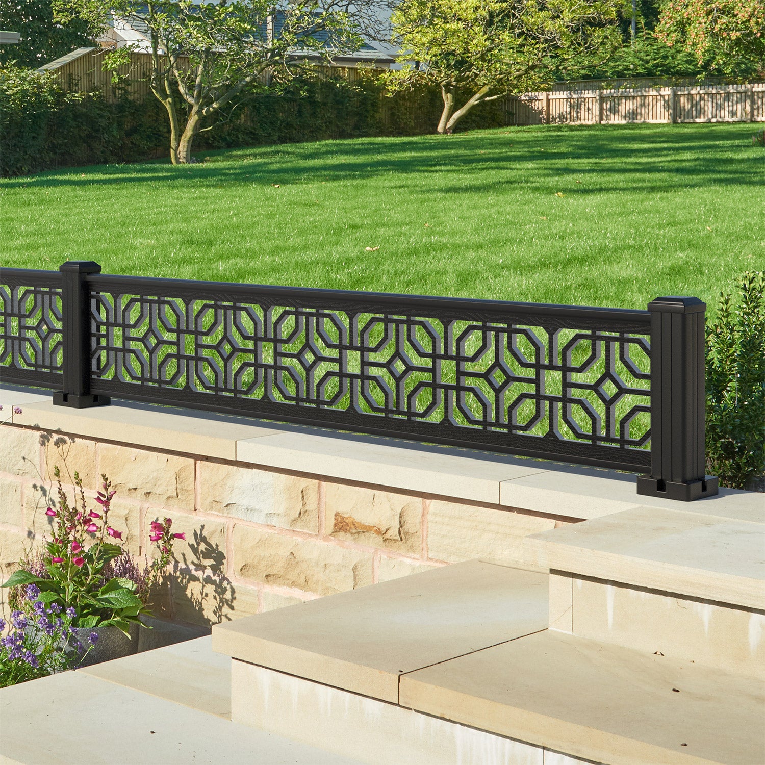 Micro Decorative Fence - 180x30cm - with our aluminium posts