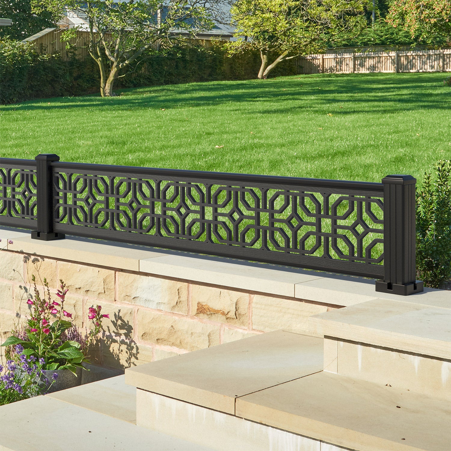 Micro Decorative Fence - 180x30cm - with our aluminium posts