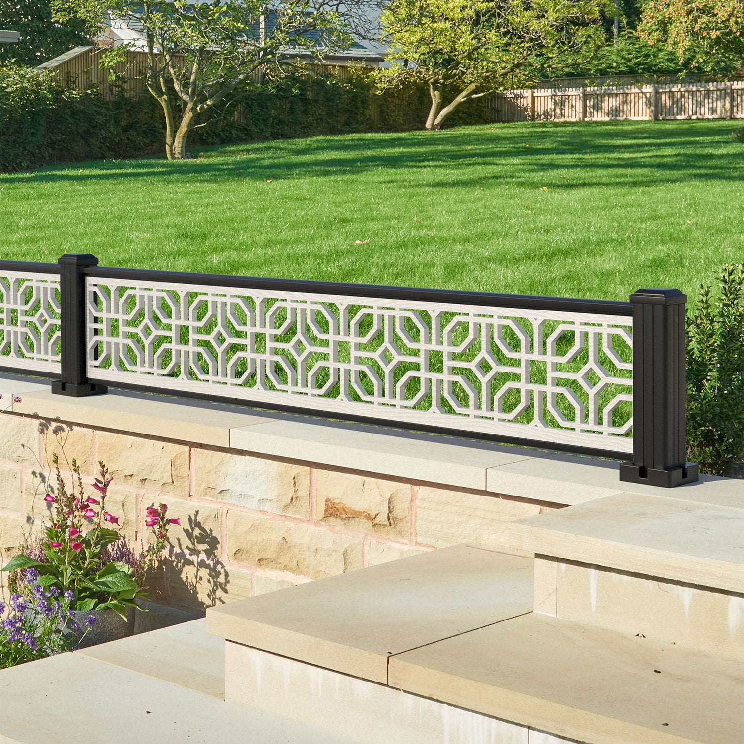 Micro Decorative Fence - 180x30cm - with our aluminium posts
