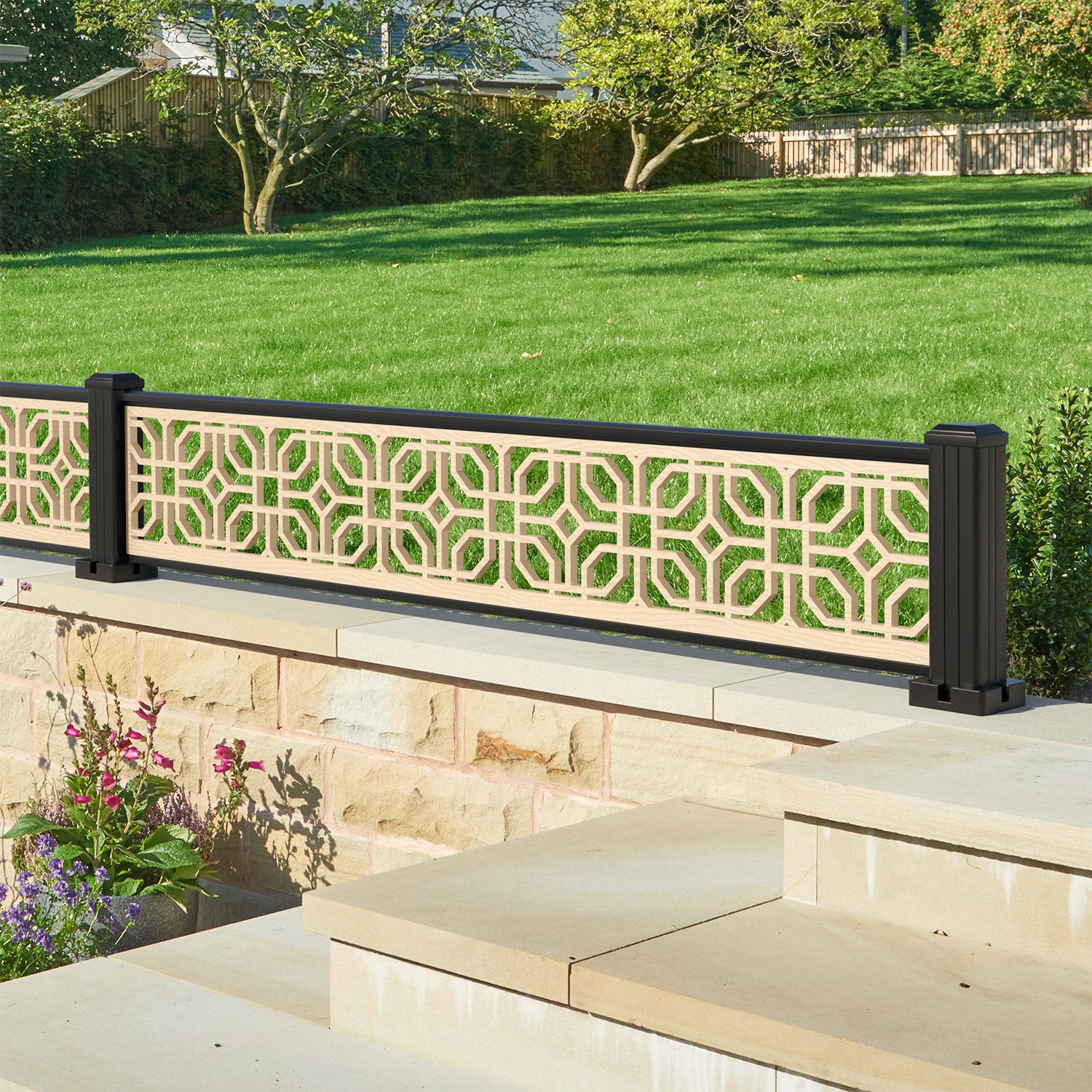 Micro Decorative Fence - 180x30cm - with our aluminium posts