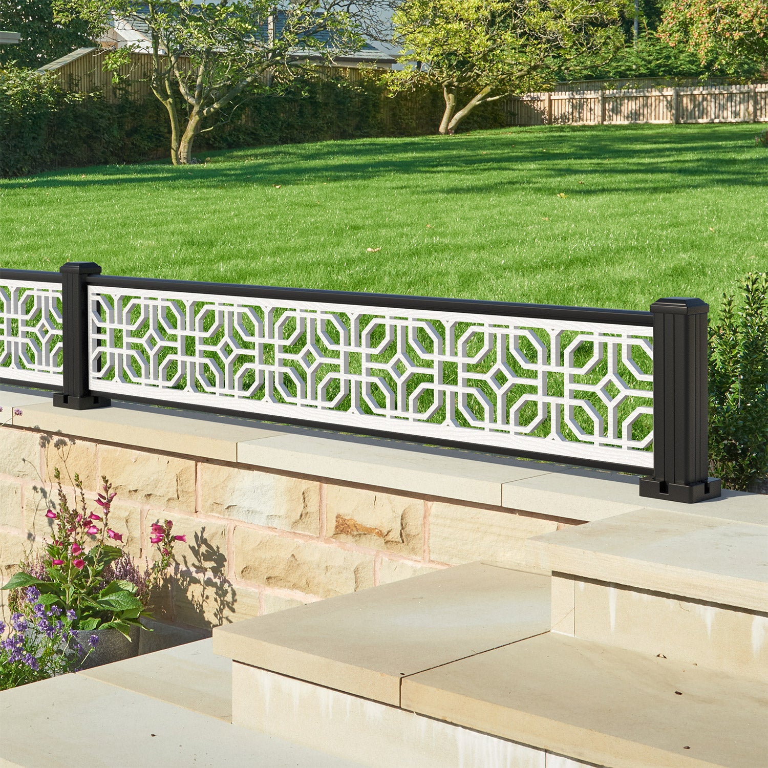 Micro Decorative Fence - 180x30cm - with our aluminium posts