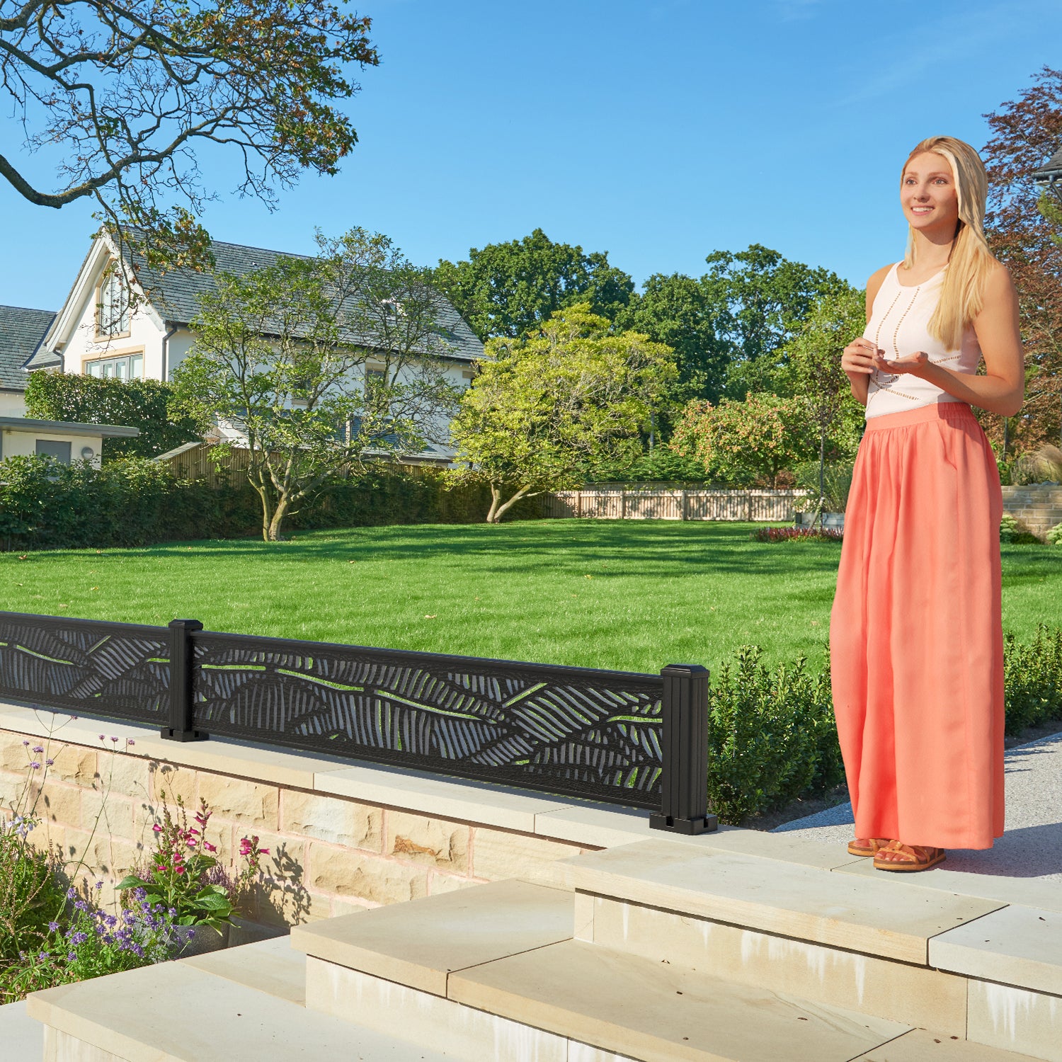 Quill Decorative Fence - 180x30cm - with our composite posts