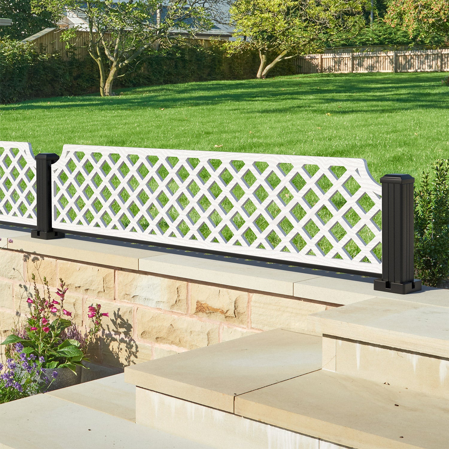 Regal Hive Decorative Fence - 180x40cm - with our aluminium posts