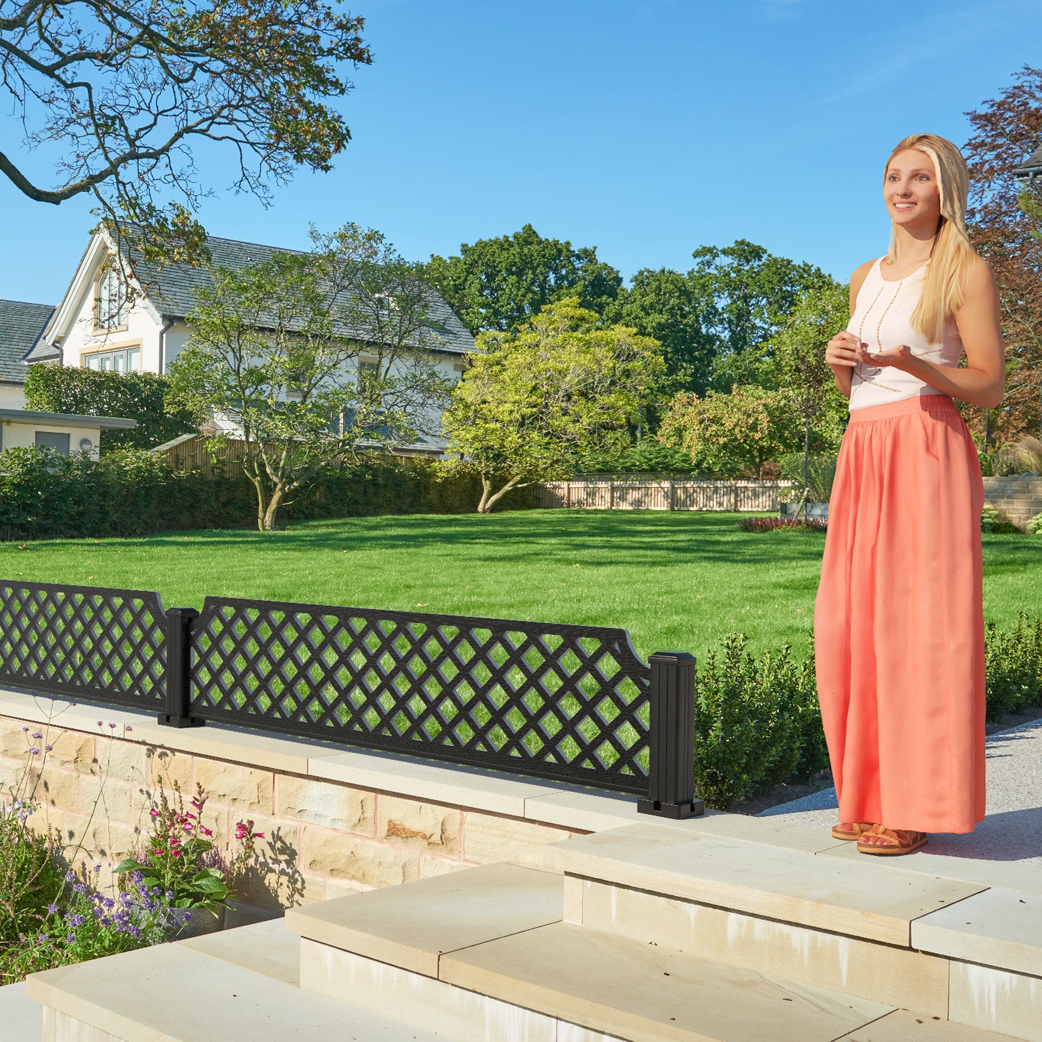 Regal Hive Decorative Fence - 180x40cm - with our composite posts