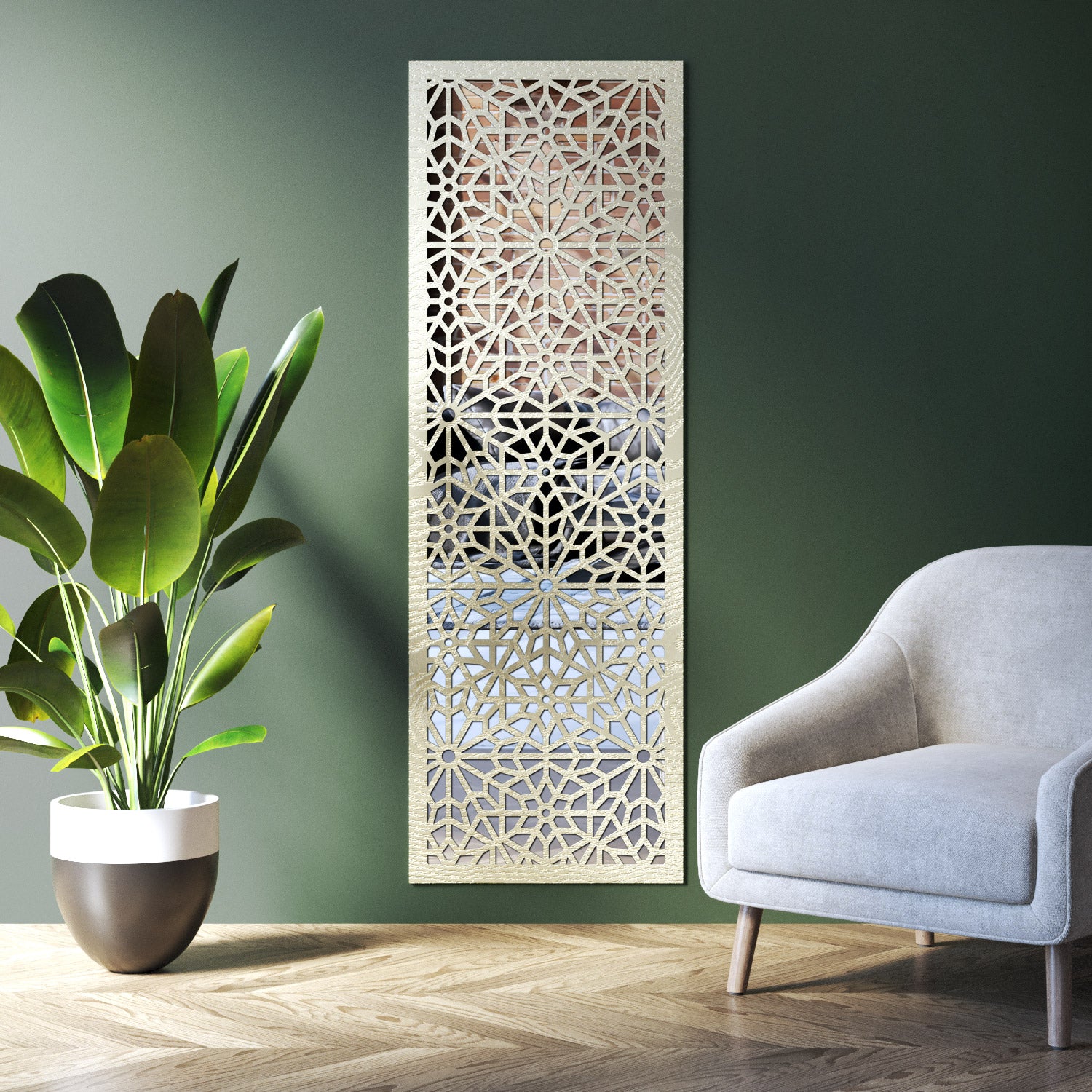 Alnara indoor decorative mirrored panel