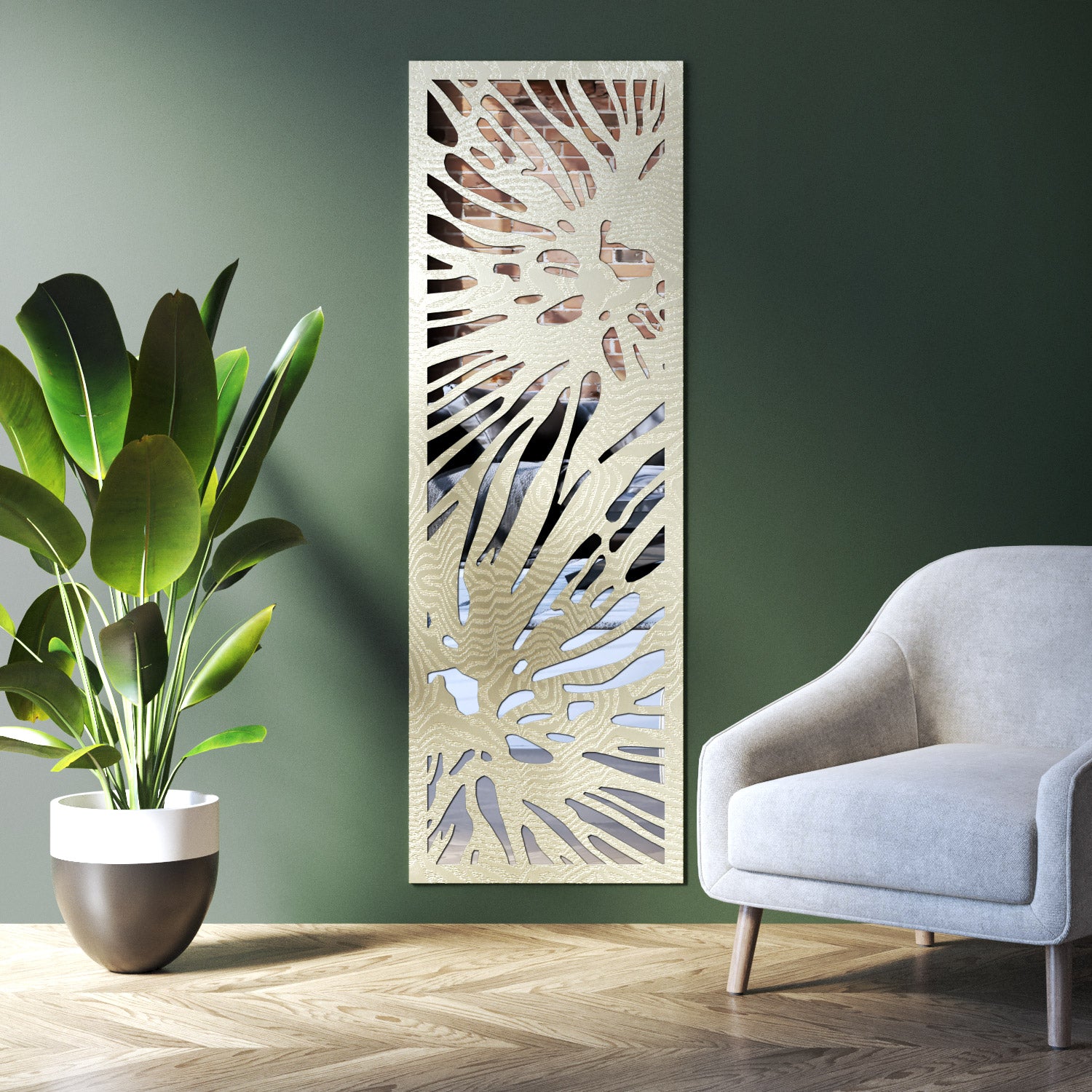 Poppy indoor decorative mirrored panel