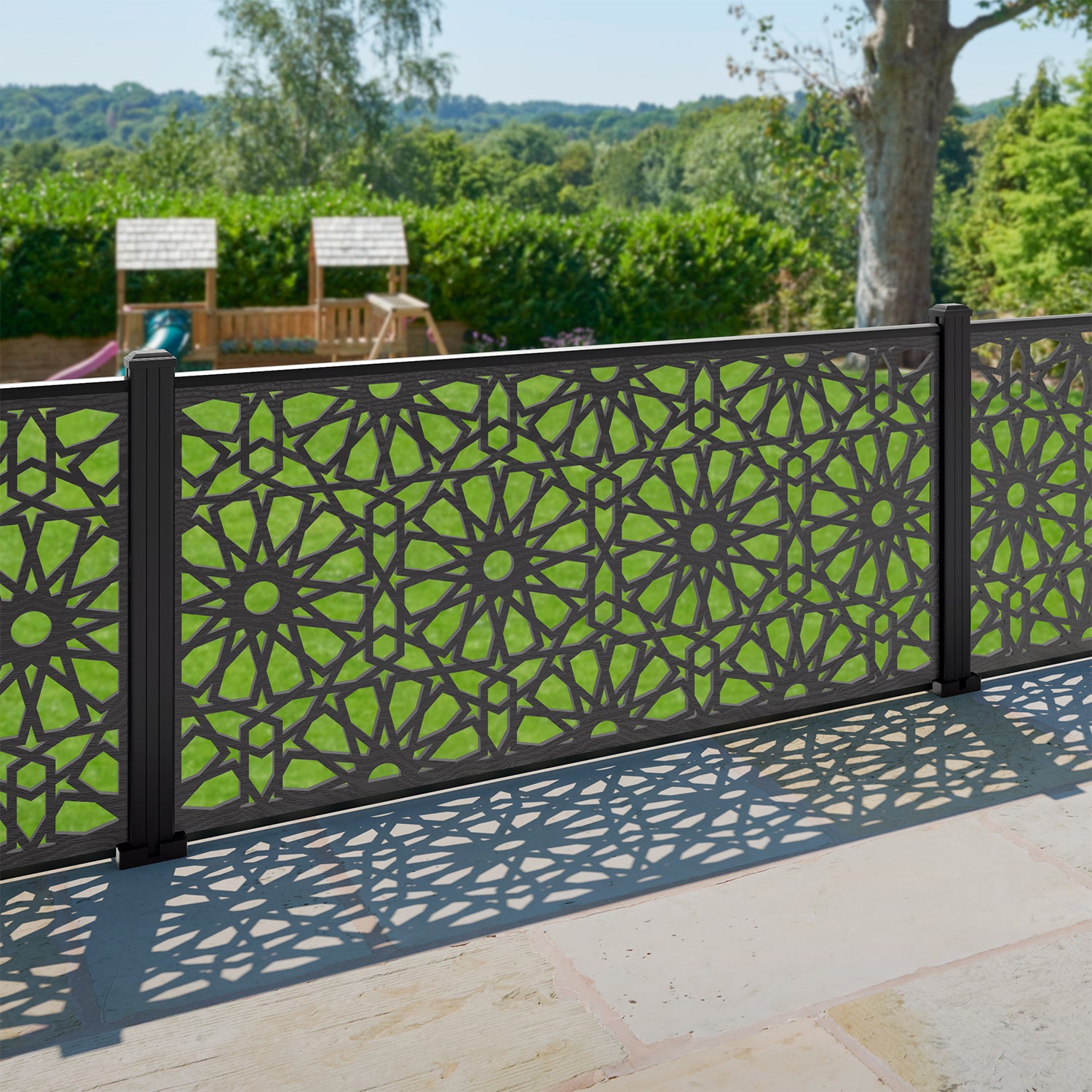 Amina Decorative Fence - 180x90cm - with our aluminium posts