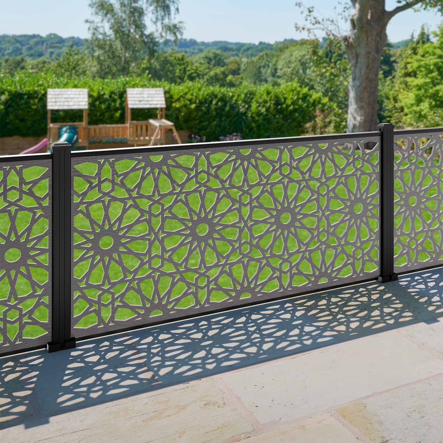 Amina Decorative Fence - 180x90cm - with our aluminium posts